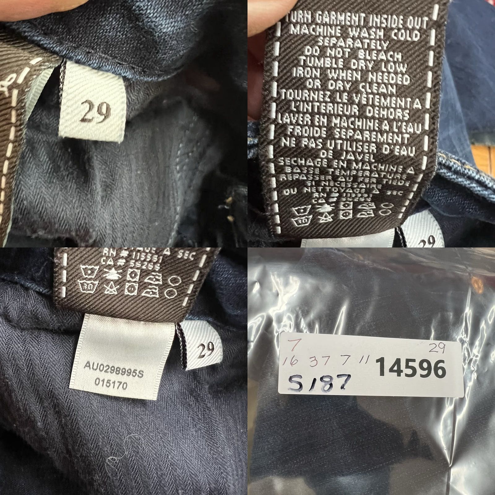 7 For All Mankind 7 For All Mankind Flare Jeans Women 29 Blue Denim 37 Inseam Zip 5-Pocket Size 29" - 9 Thumbnail