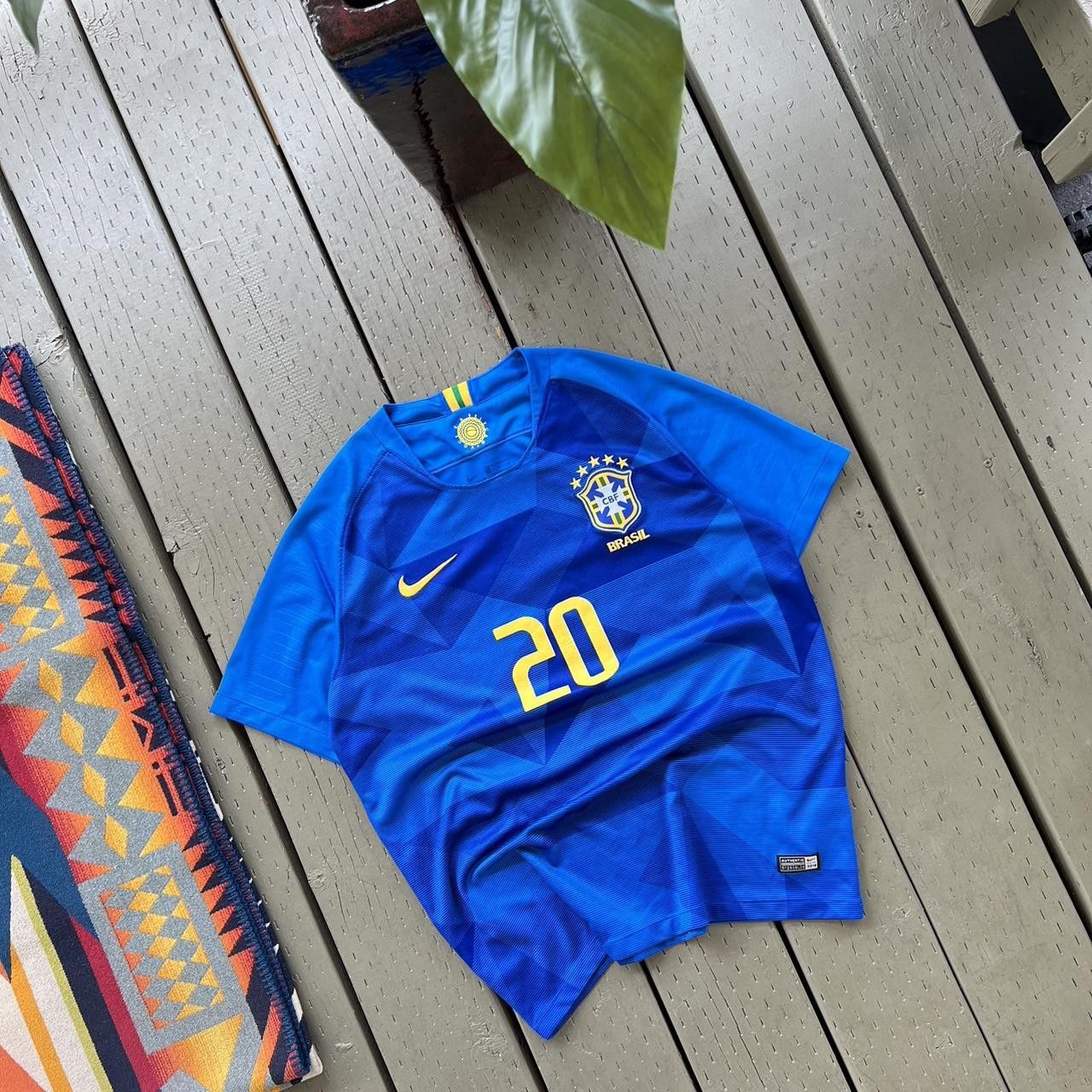 Nike × Vintage Vintage Nike Brazil soccer jersey Size US L / EU 52-54 / 3 - 3 Thumbnail