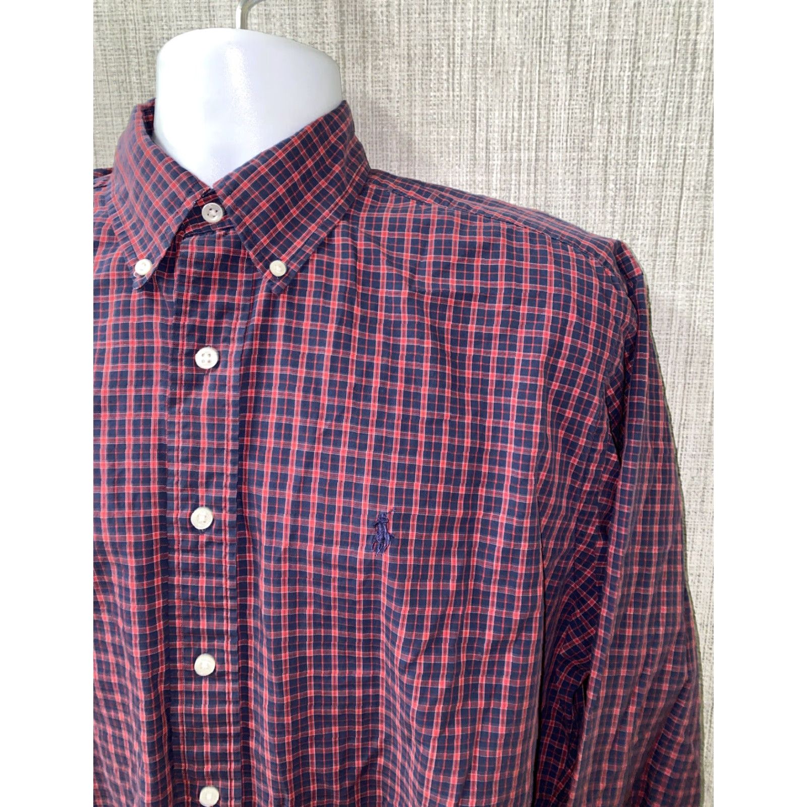 Ralph Lauren Ralph Lauren Blake Shirt Men Button-Up Long Sleeve Red/Blue Checkered Size M Regular Cotton Shirt Mens Size US M / EU 48-50 / 2 - 2 Thumbnail