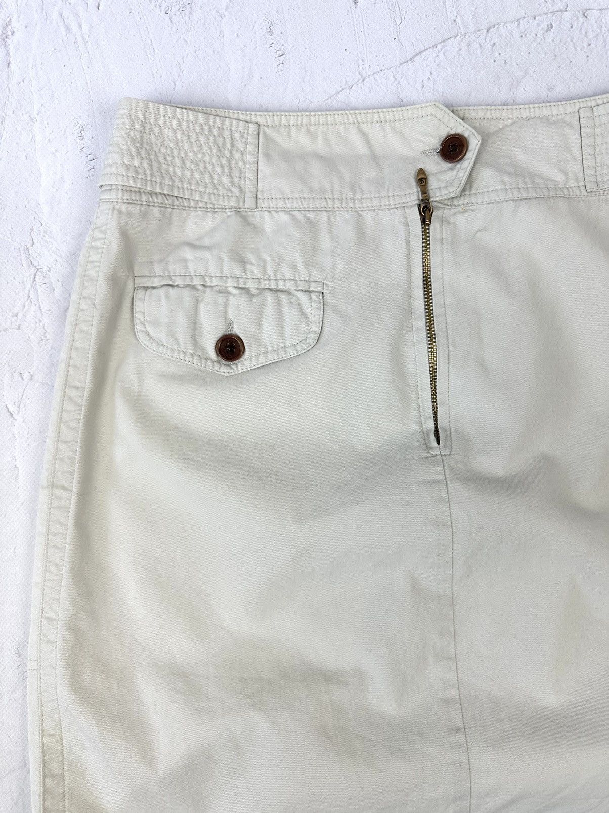 Beauty Beast × Japanese Brand × Vintage Vintage Beige Mini Skirt Size 26" / US 2 / IT 38 - 4 Thumbnail