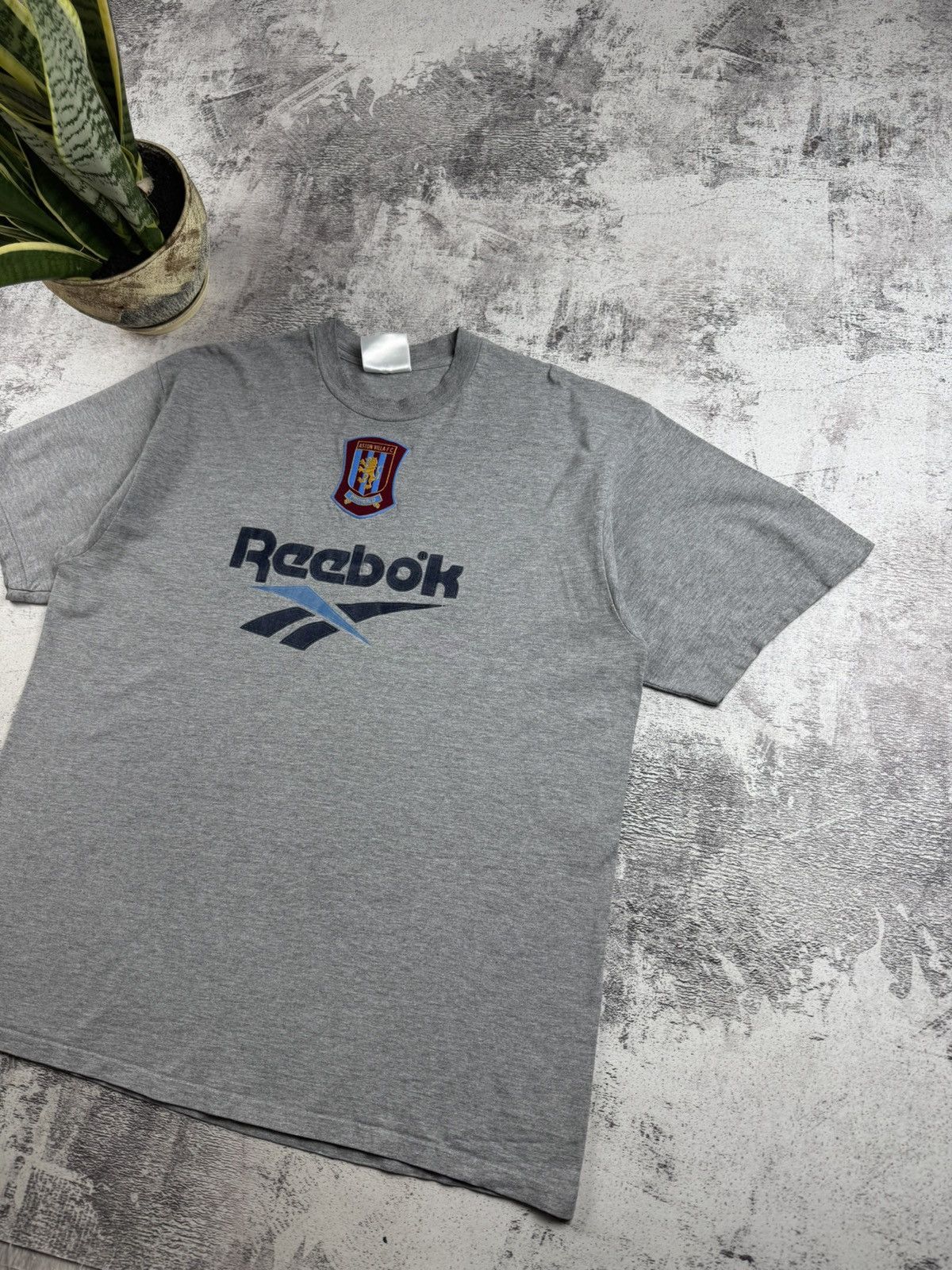 Reebok Aston Villa 1996 1997 Vintage Reebok Cotton Soccer Football T Shirt Jersey Tee Size US XL / EU 56 / 4 - 3 Thumbnail