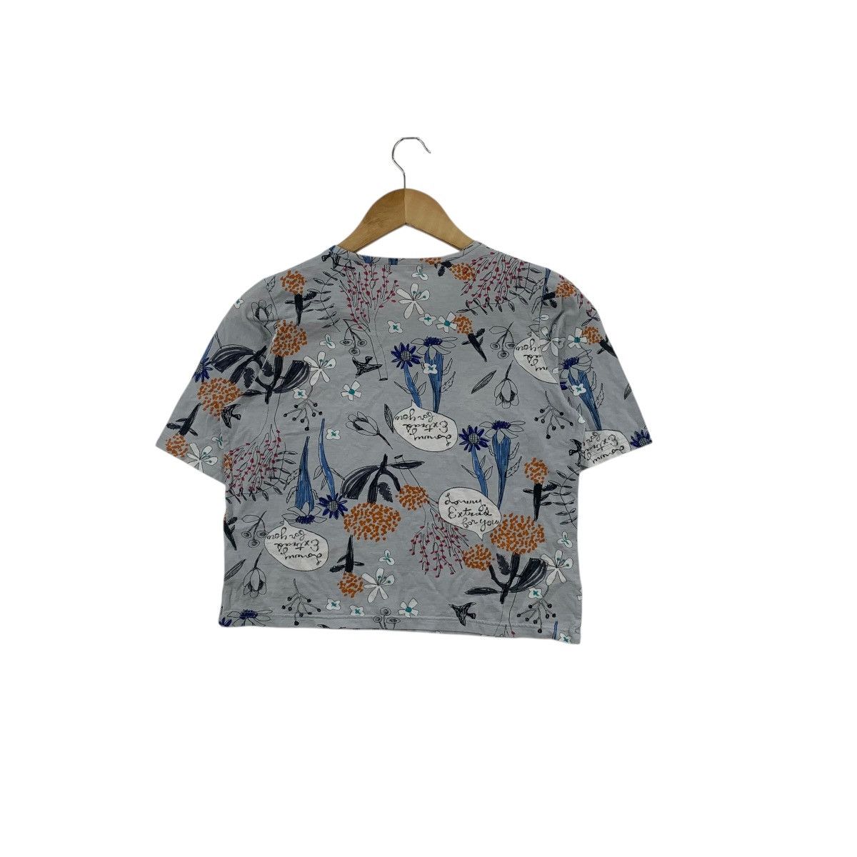Vintage Vintage VINGTIEME PARIS DESIGNER Floral AOP Tee Shirt Size S / US 4 / IT 40 - 5 Thumbnail
