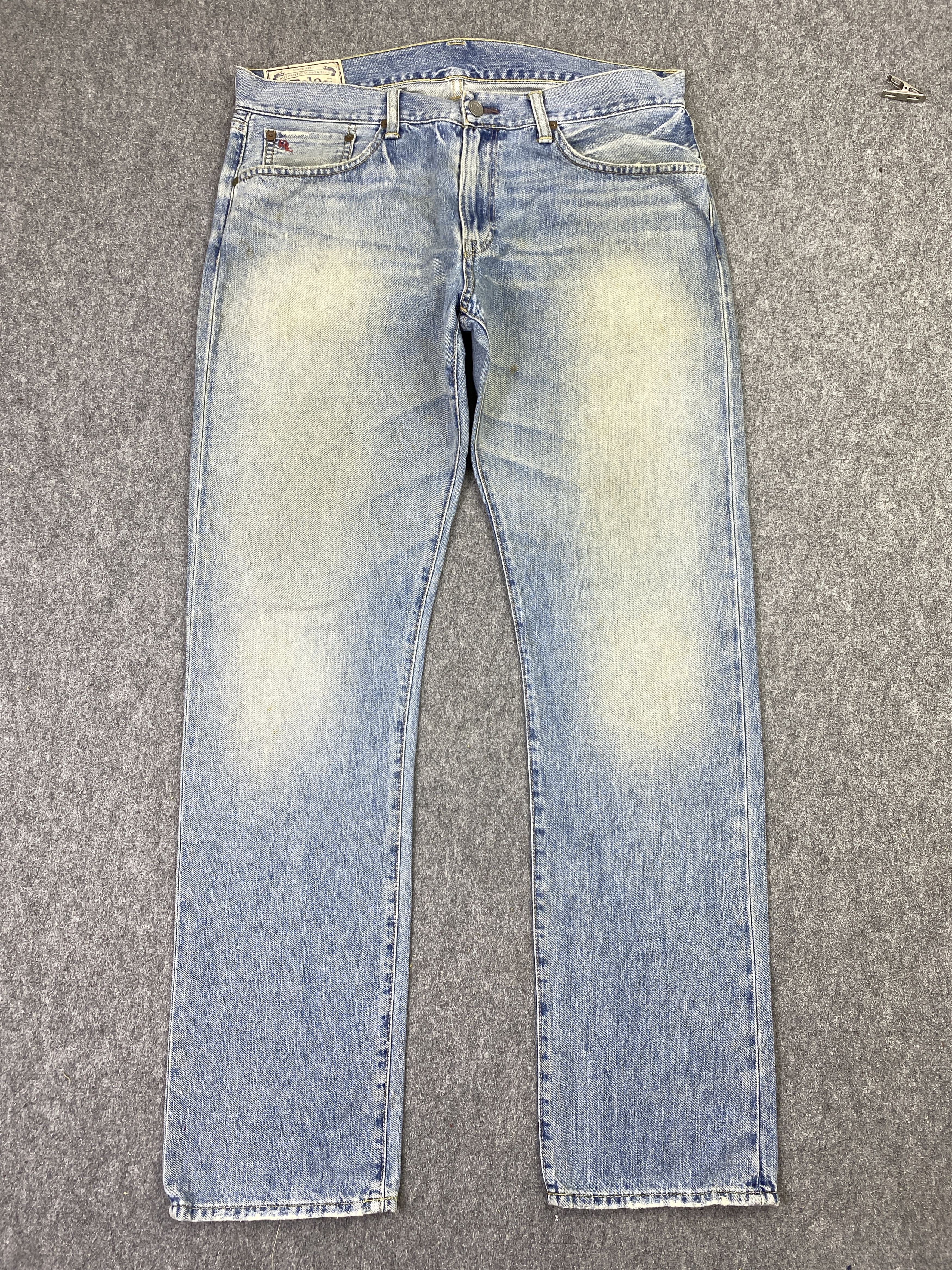 Polo Ralph Lauren Vintage Polo Ralph Lauren Selvedge Faded Blue Jeans DP2855 Size US 37 - 1 Thumbnail