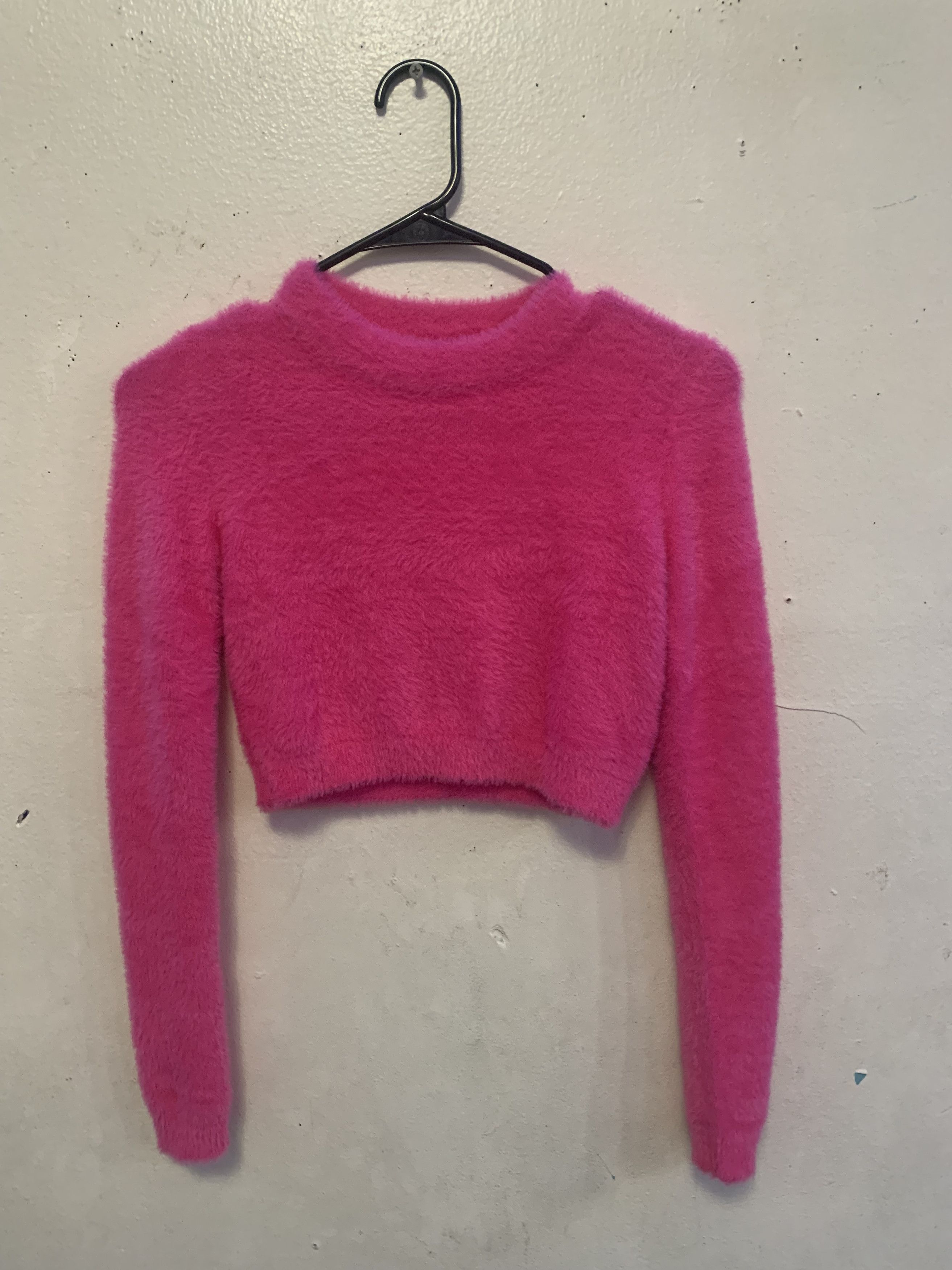 Other KATIEJ Furry Long Sleeve Crop Top ⊛ PINK ⊛ New Size S / US 4 / IT 40 - 1 Thumbnail