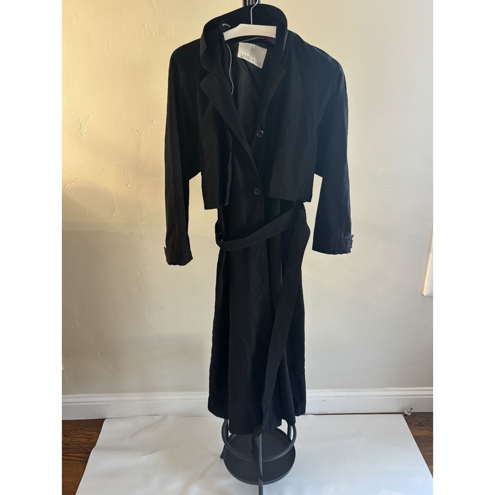 London Fog London Fog Black Trench Coat Women’s Full Length Classic Size L / US 10 / IT 46 - 1 Thumbnail