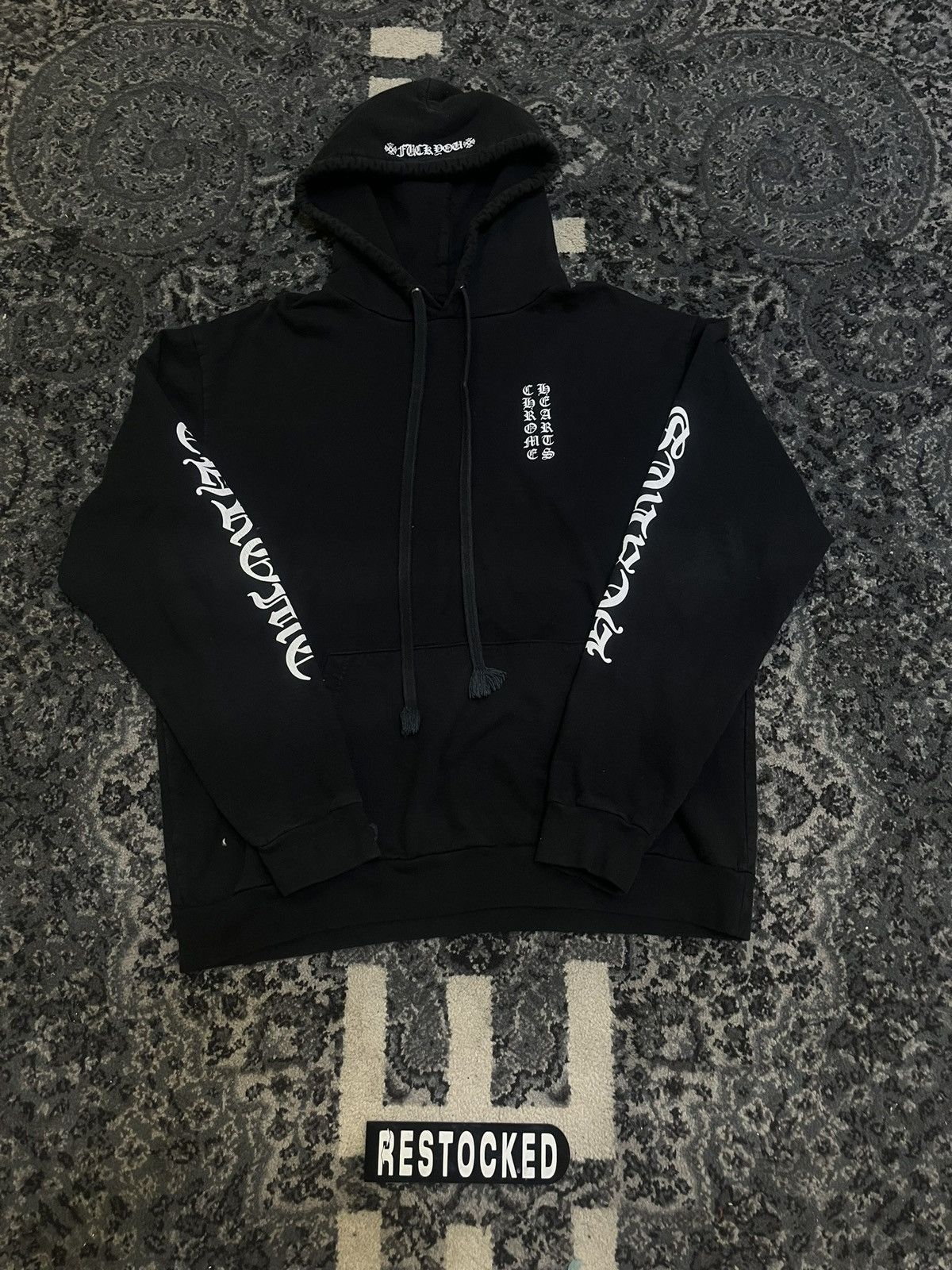 Chrome Hearts CHROME HEARTS VERTICAL BLACK HOODIE Size US L / EU 52-54 / 3 - 1 Thumbnail