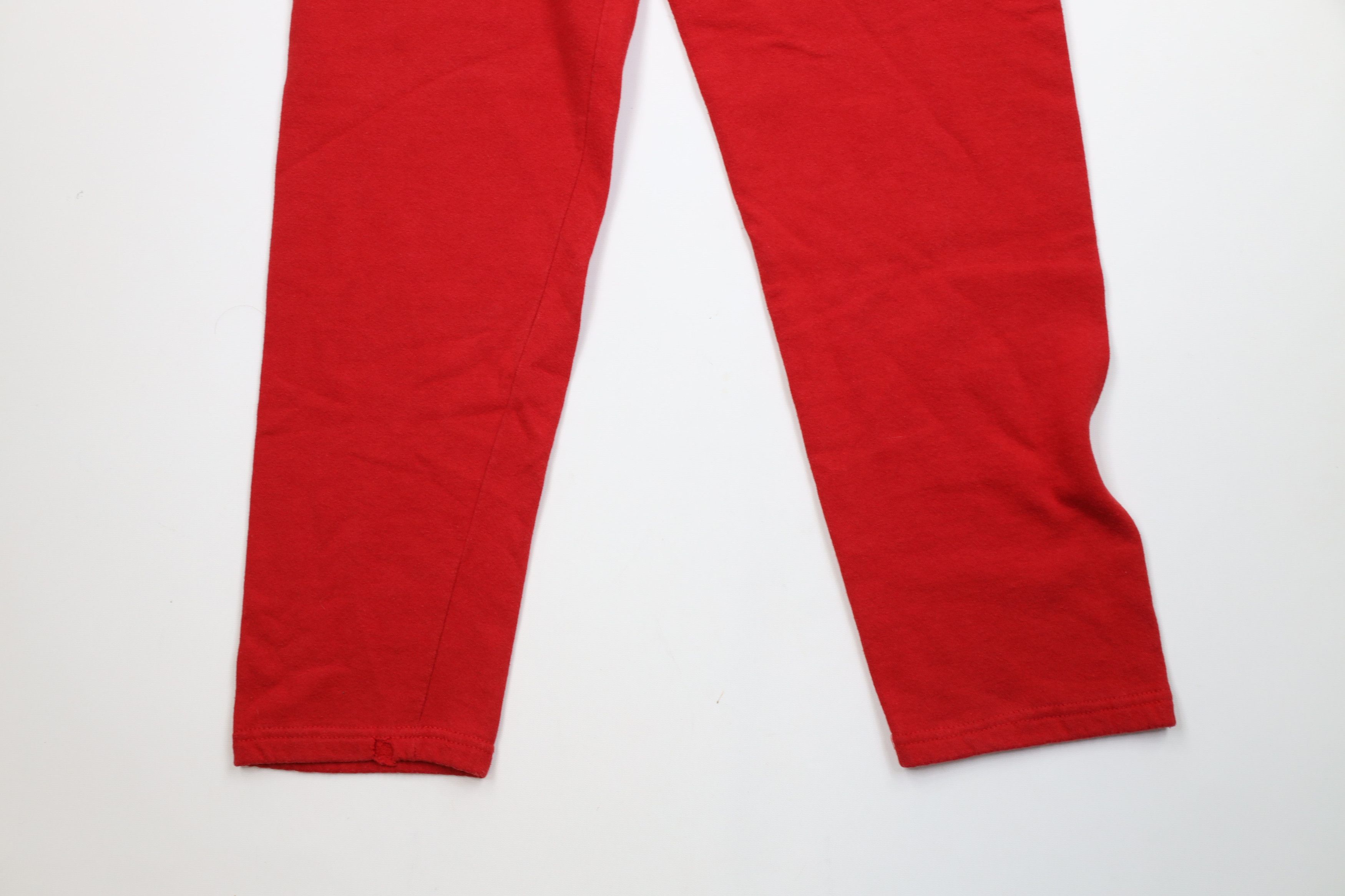 Vintage Vintage 90s Streetwear Blank Sweatpants Pants Red USA Size US 34 / EU 50 - 15 Thumbnail