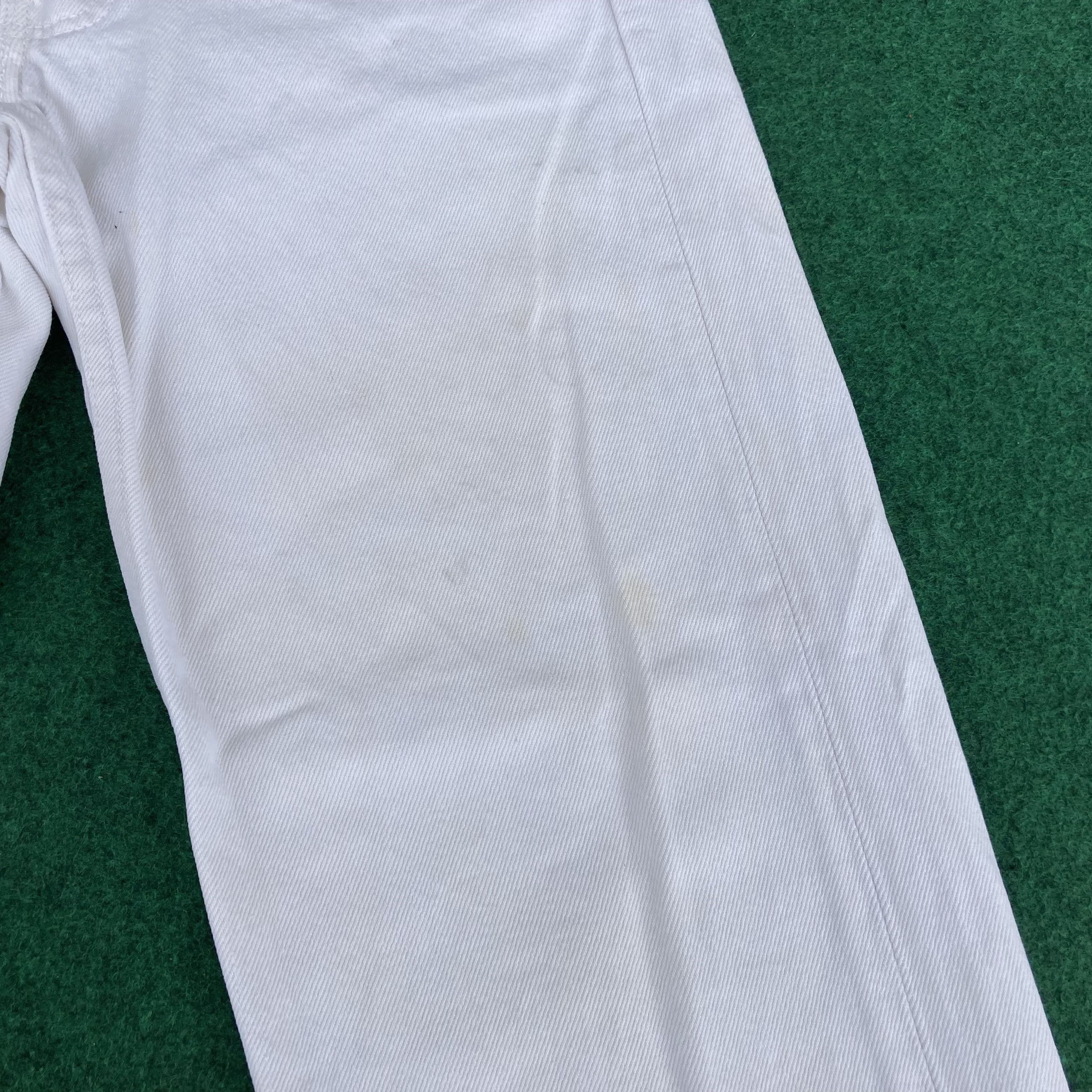 Levi's × Vintage Vtg Levis 501 Distressed Ripped Sz 29 White Grunge Jeans Size US 29 - 8 Thumbnail
