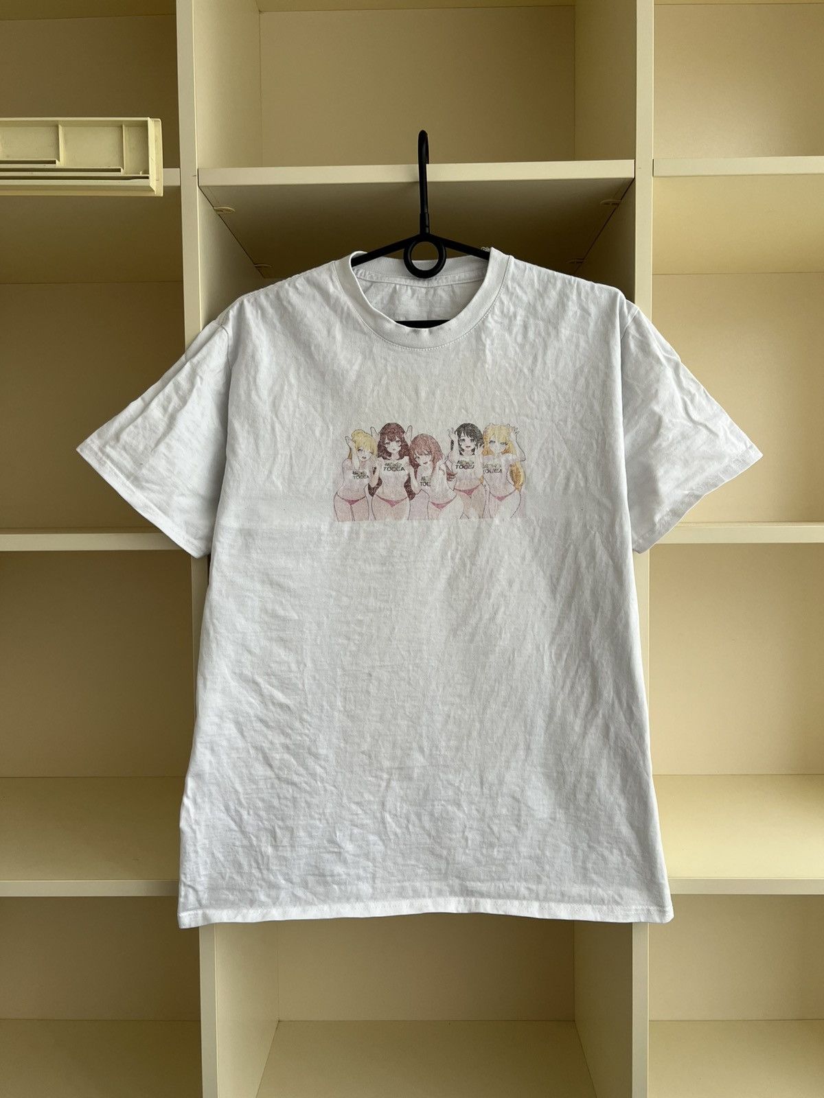 Anime Anime Girls Graphic T-Shirt White Japanese Manga Waifu Tee Size US M / EU 48-50 / 2 - 1 Thumbnail