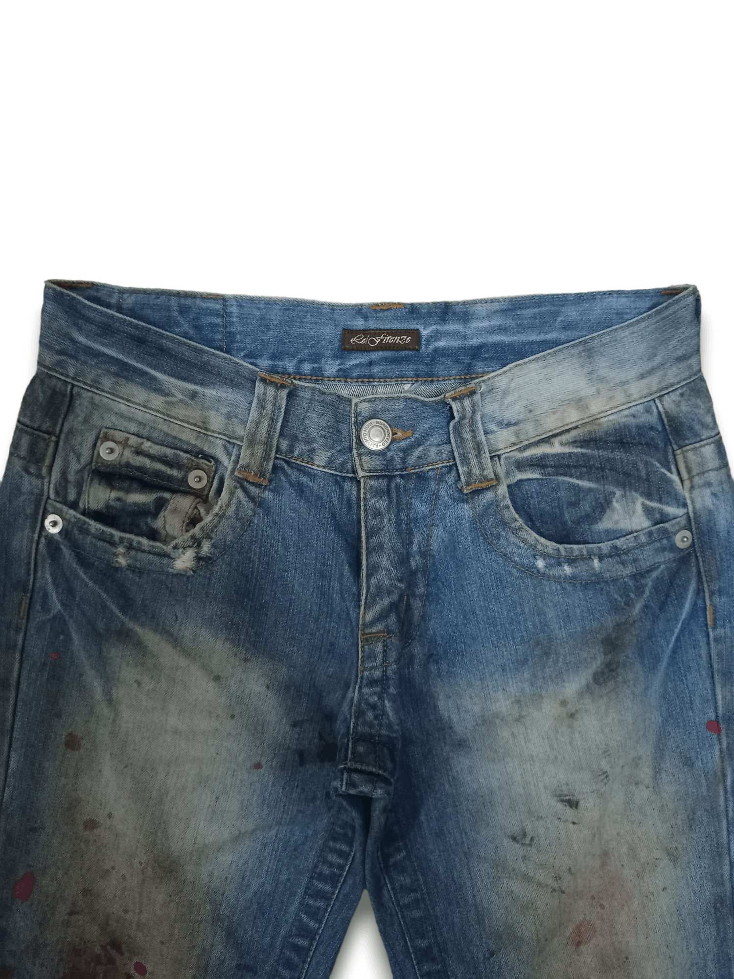 Japanese Brand Vintage Japanese Brand Paint Splatters Grunge Flare Jeans Size US 31 - 4 Thumbnail