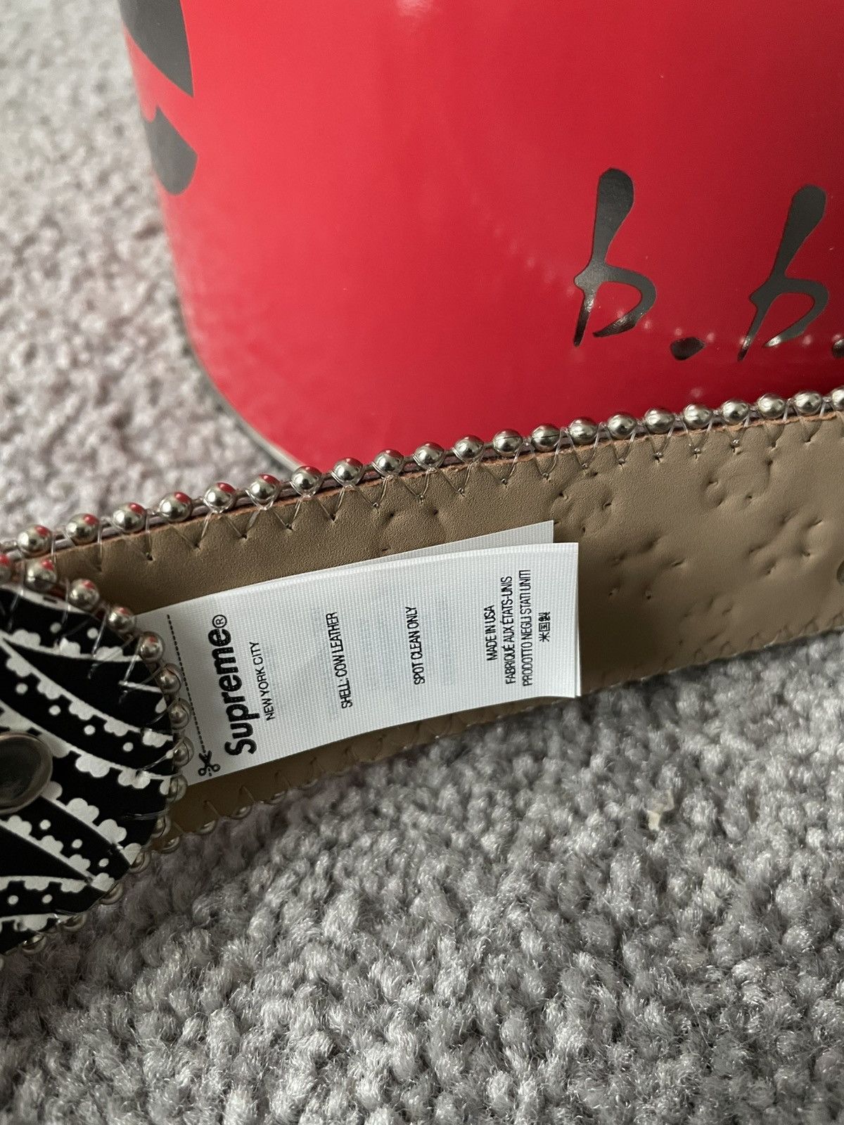 B.B. Simon × Supreme Supreme x BB SIMON BLACK Bandana Belt MEDIUM Size 32 - 3 Thumbnail
