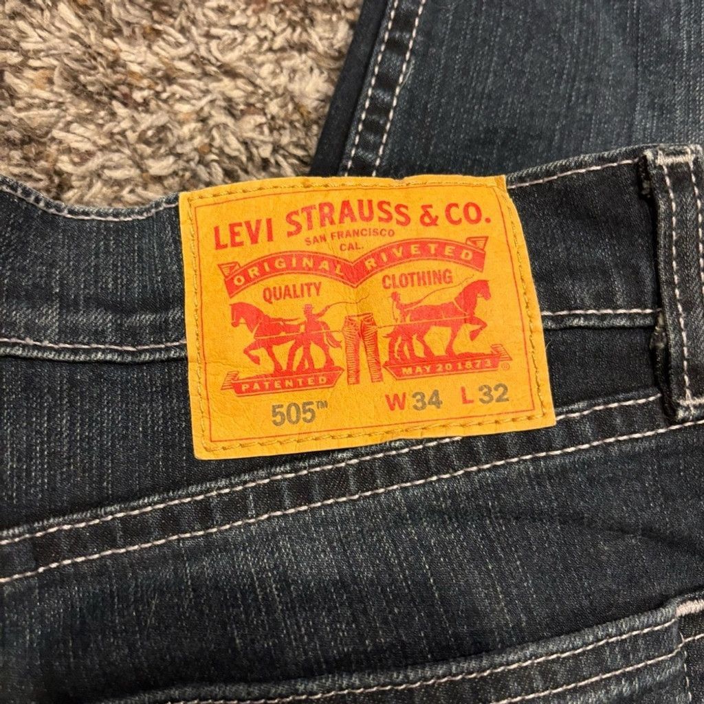 Levi's Levi's Men's 505 Regular Fit Jeans Size US 34 / EU 50 - 1 Thumbnail
