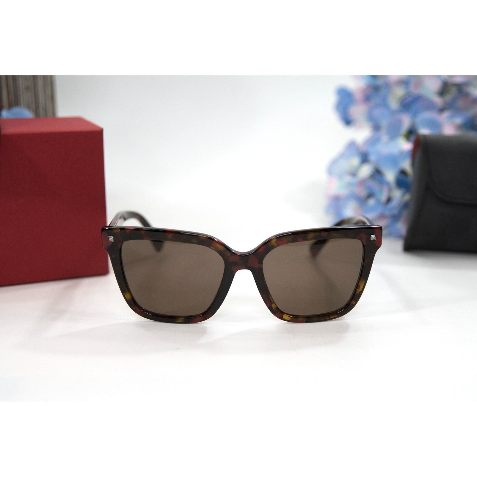 Valentino Valentino VA4084 Red Tortoise VLTN Logo Sunglasses NWT Case Size ONE SIZE - 2 Thumbnail