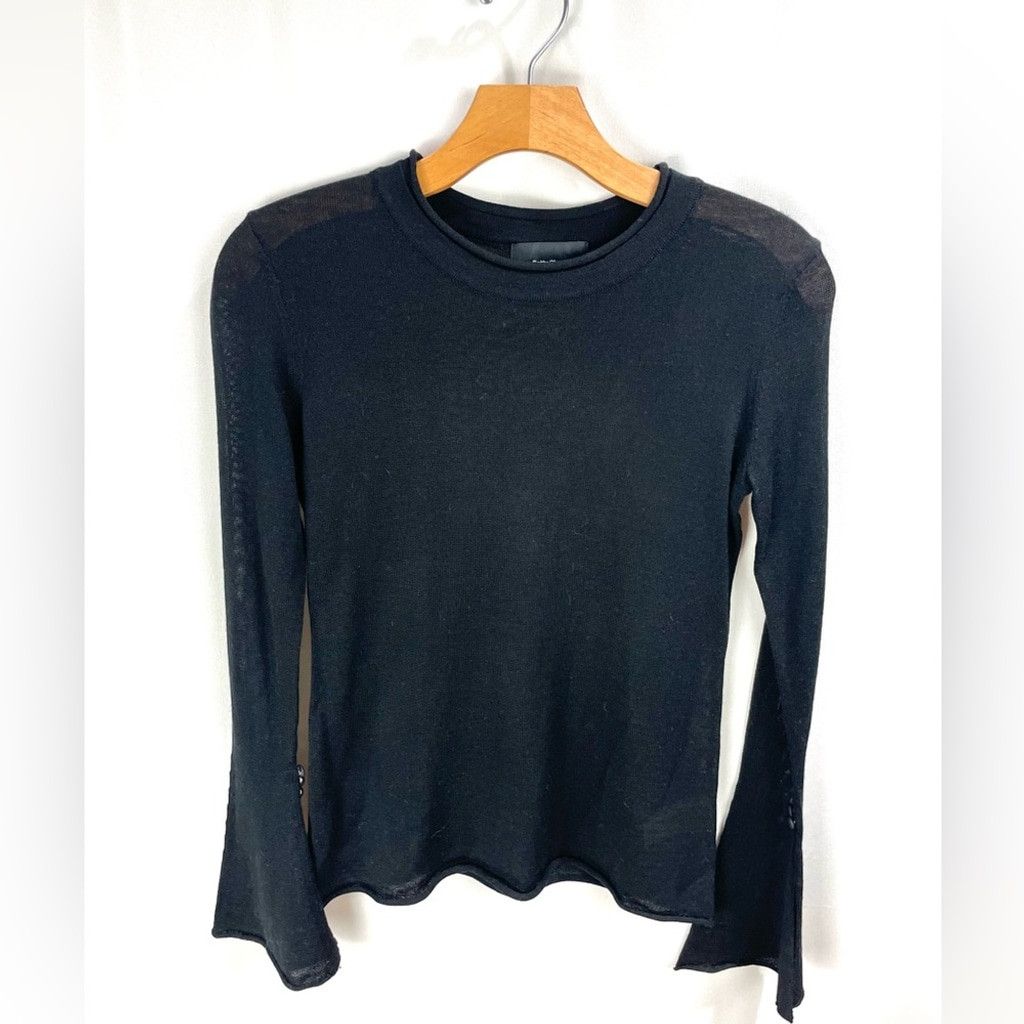 Other Betty Chow Tencel Wool Black Flare Sleeve Sweater Size S Size S / US 4 / IT 40 - 2 Thumbnail