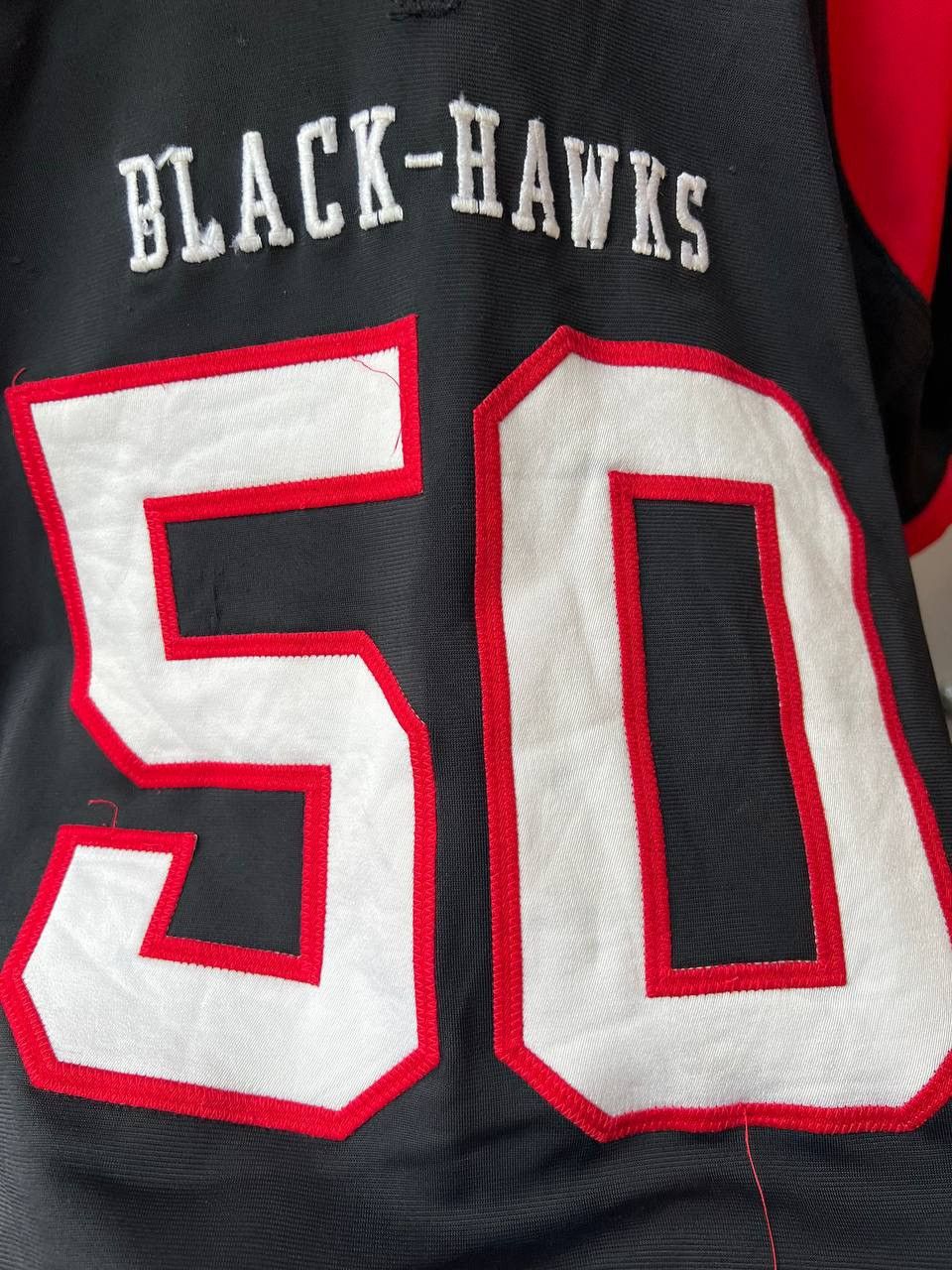 NHL 90’S RARE BLACK-HAWKS #50 PLAYER ISSUED GAME NIKE JERSEY XL Size US XL / EU 56 / 4 - 11 Thumbnail
