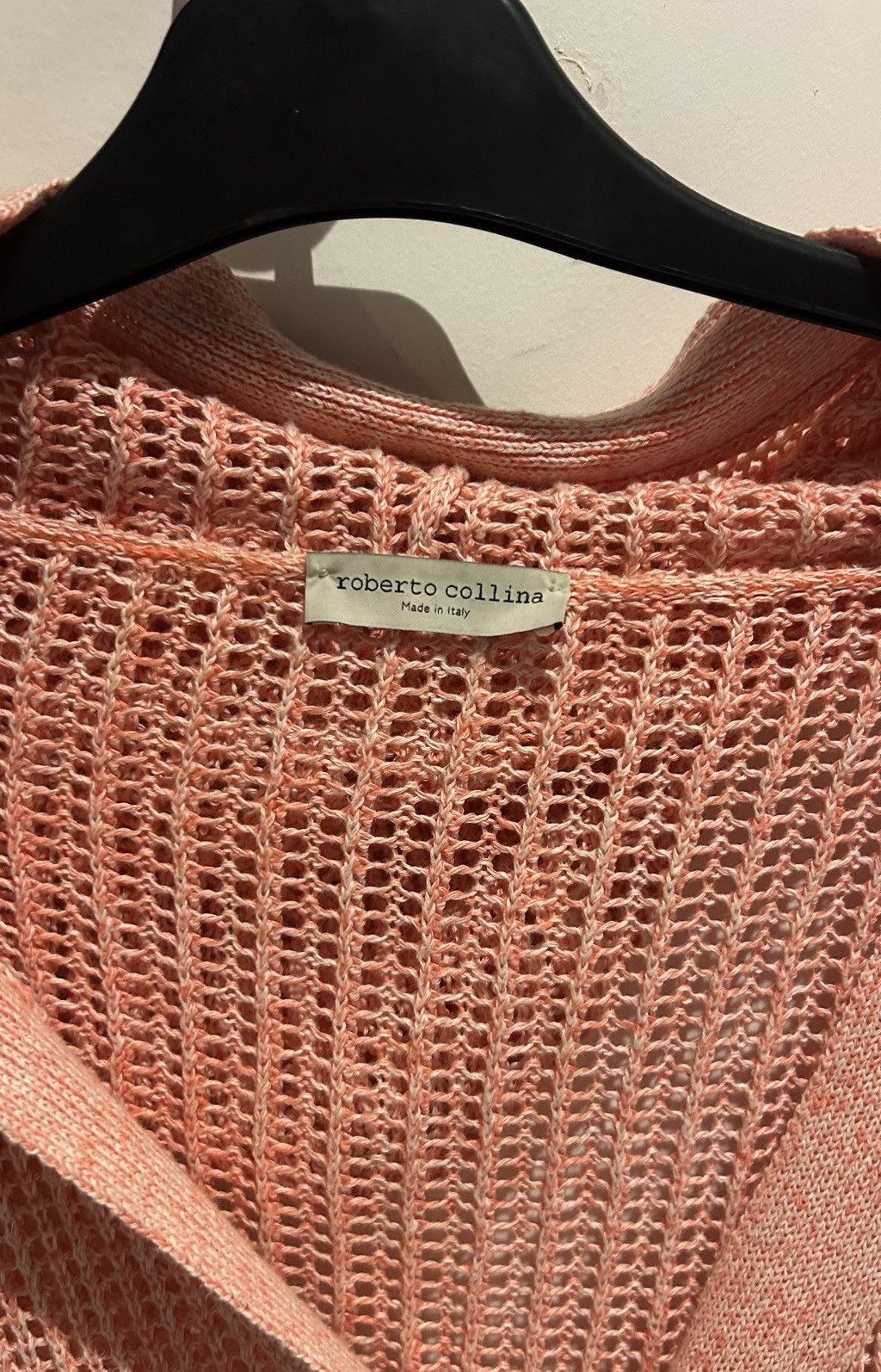 Roberto Collina Roberto Collina Pink Hooded Cardigan Open Knit Linen Size M Size M / US 6-8 / IT 42-44 - 17 Thumbnail