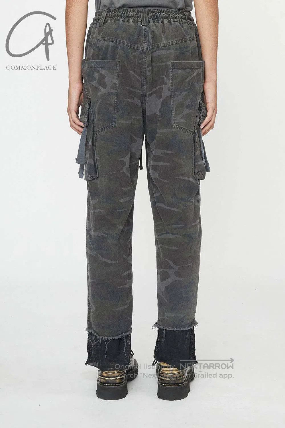 Song For The Mute SONG FOR THE MUTE Distressed Camo Layered Cargo Pants Size US 34 / EU 50 - 8 Thumbnail