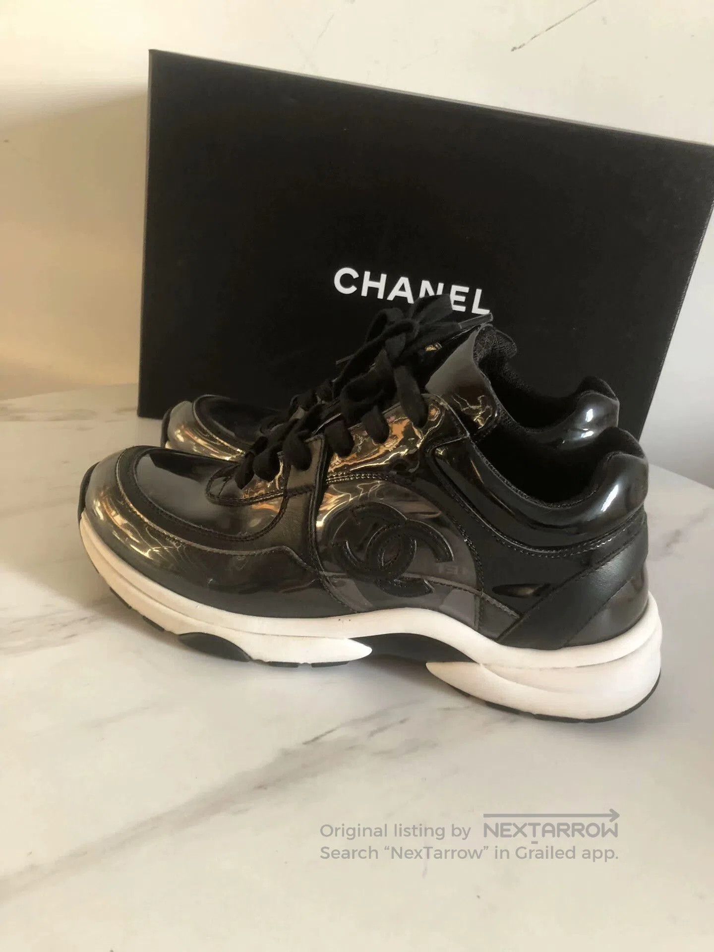Chanel Chanel Black Athletic Sneakers for Women. Size US 5 / IT 35 - 2 Thumbnail