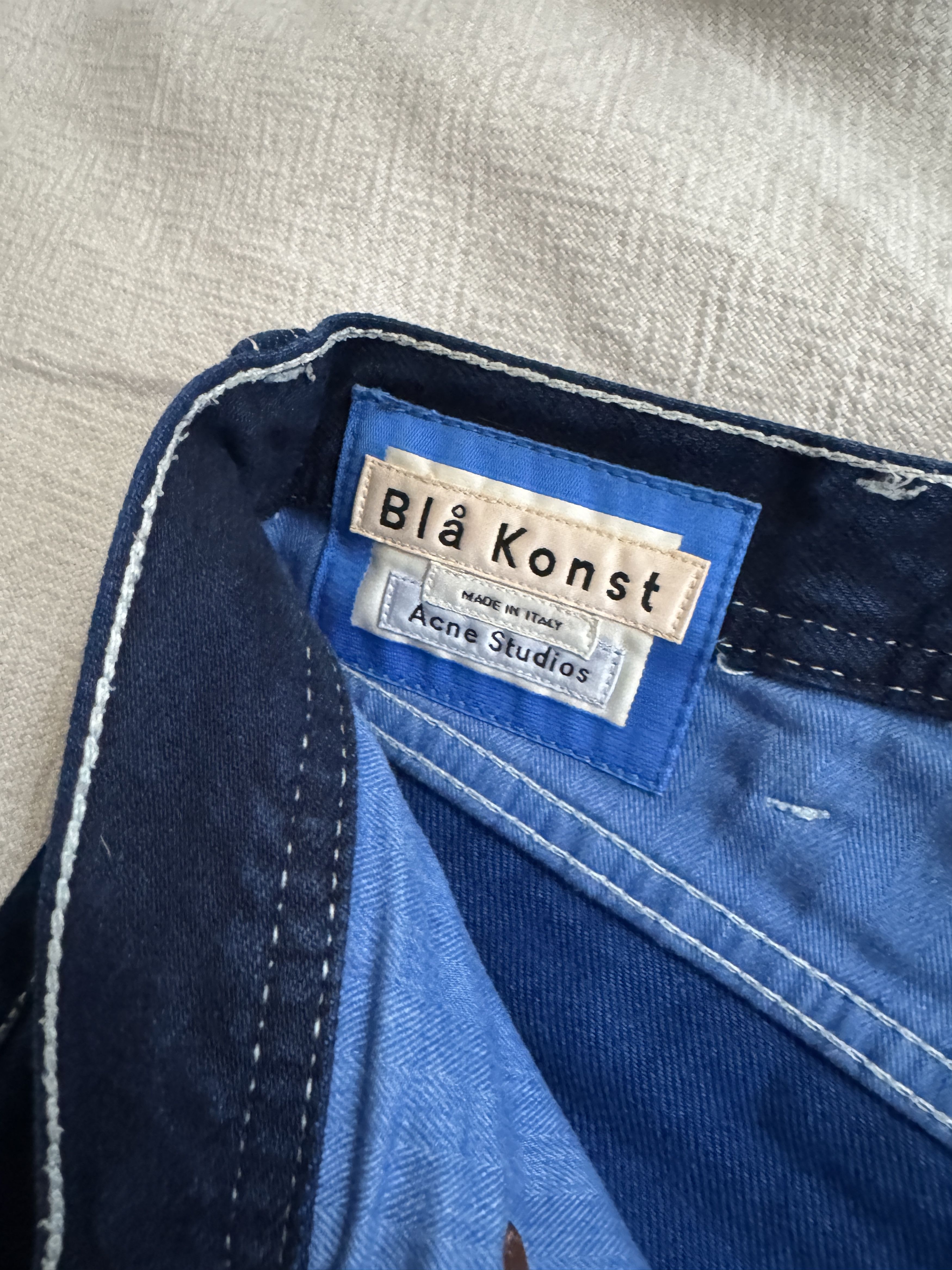 Acne Studios Bla Konst Jeans - Log Cobolt Size 25" / US 0 / IT 36 - 3 Thumbnail
