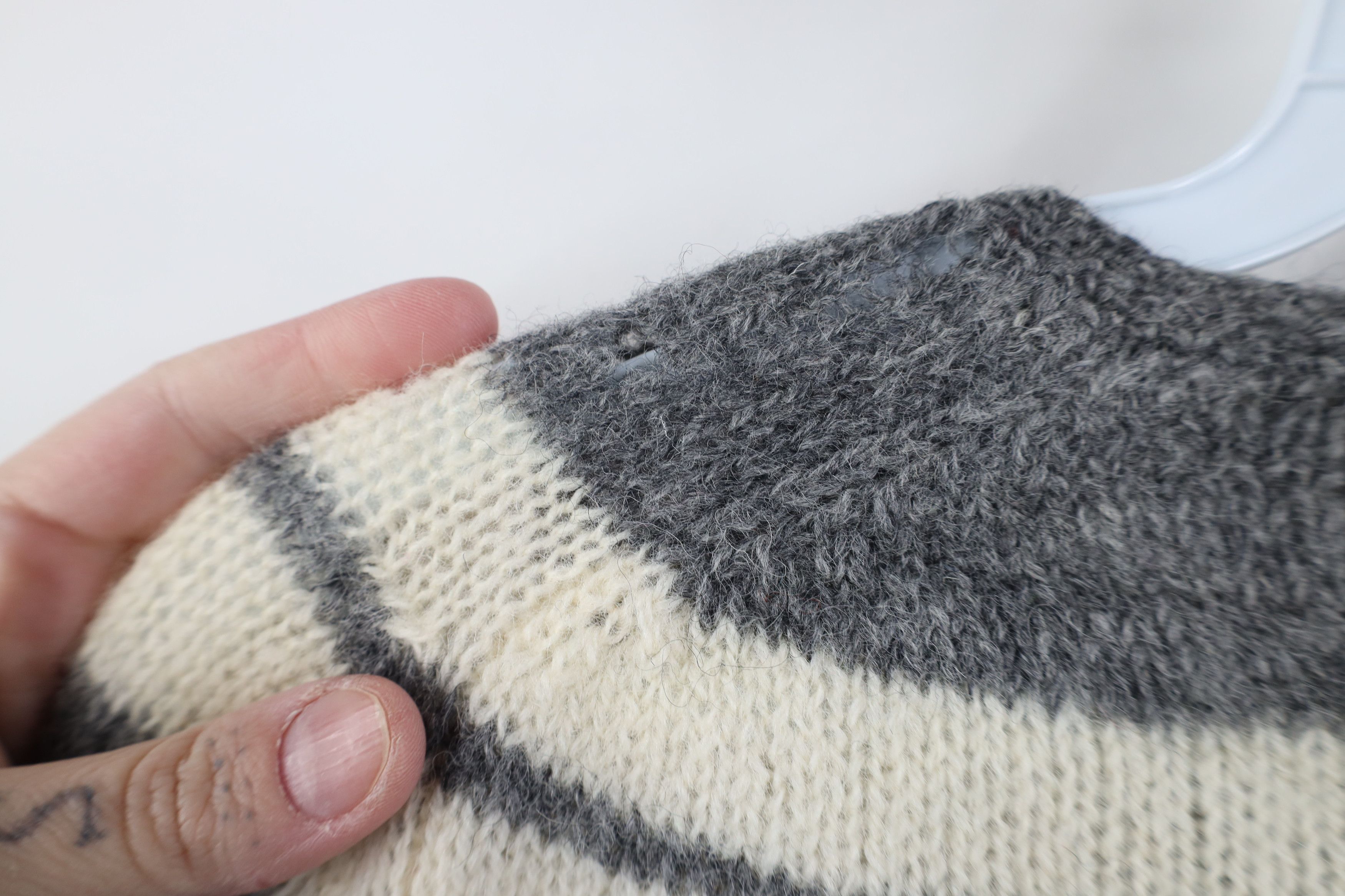 Vintage Vintage 60s 70s Streetwear Striped Wool Knit Henley Sweater Size S / US 4 / IT 40 - 9 Thumbnail