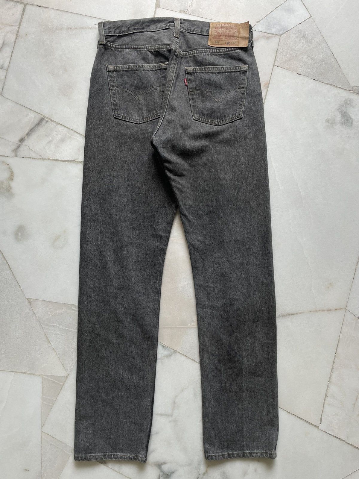 Levi's Vintage 90s Levis 501 All Black Jeans 30x32 Size US 30 / EU 46 - 2 Thumbnail