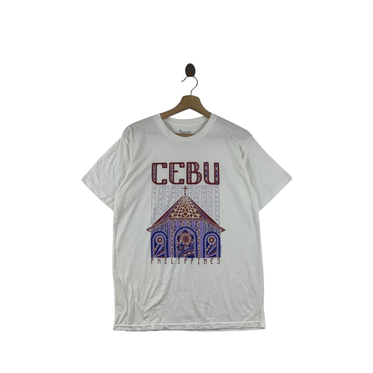 Vintage CEBU PHILIPPINES ISLAND Aboriginal Cultural Tee Shirt Top Size XL / US 12-14 / IT 48-50 - 1 Thumbnail