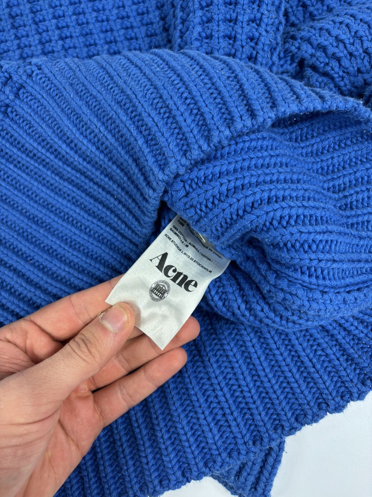 Acne Studios Sweater Blue Crop Top Acne Studios Womens Size S / US 4 / IT 40 - 5 Thumbnail