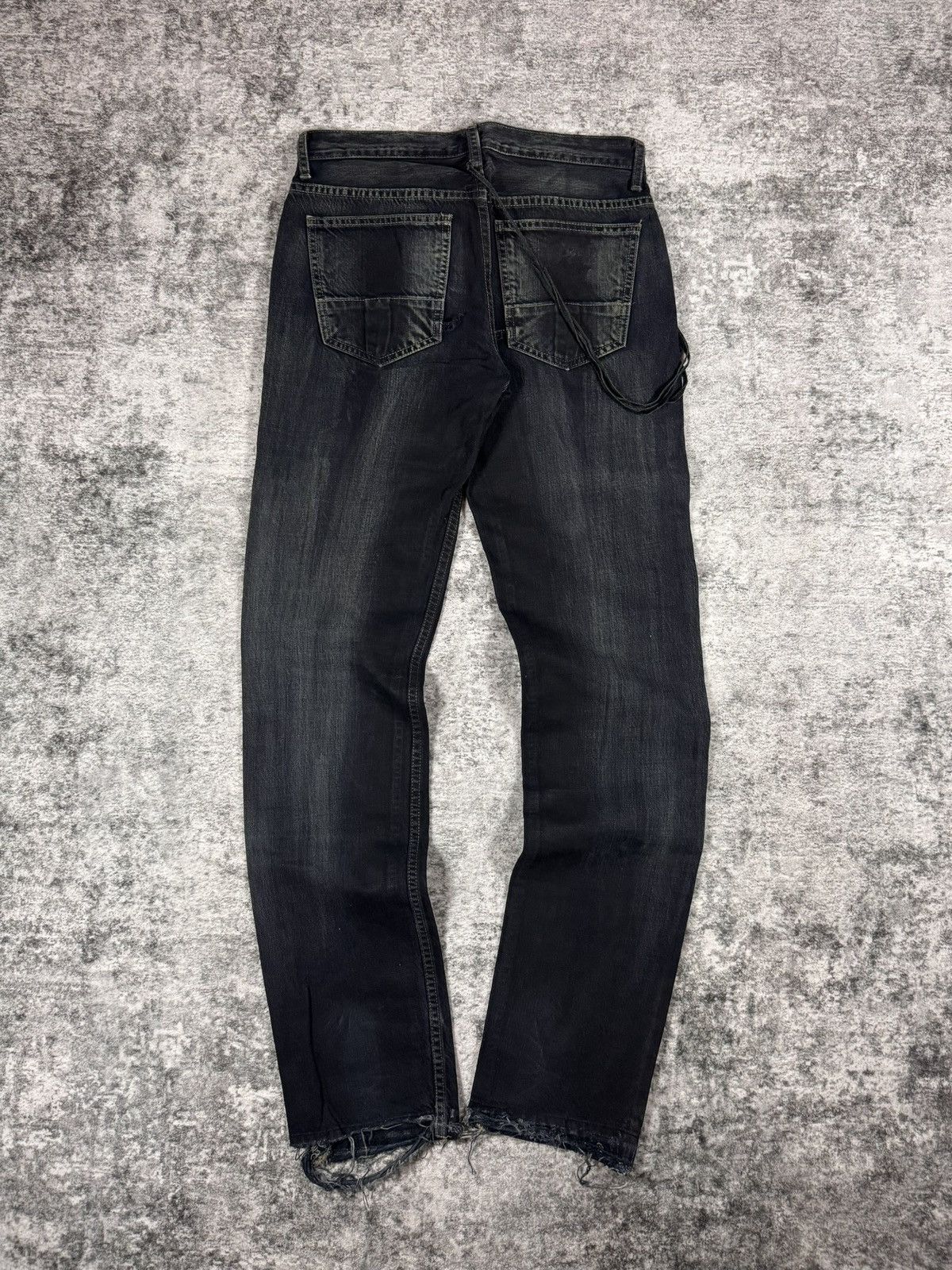 Rick Owens 2000s Rick Owens SLAB Waxed ‘Oil Spill’ Suede Link Denim Size US 31 - 5 Thumbnail