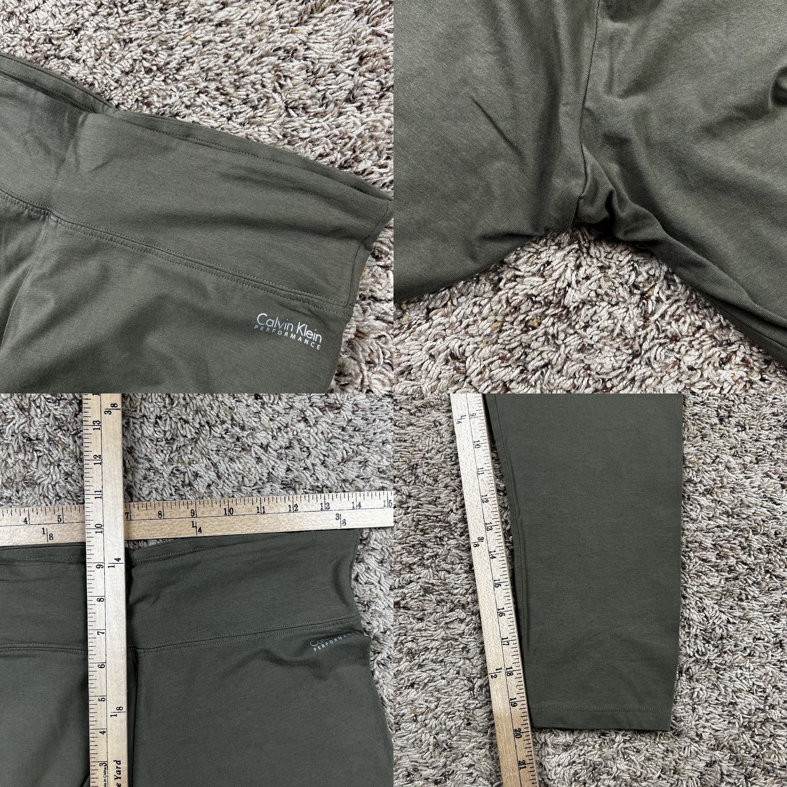 Calvin Klein Calvin Klein Performance Legging Yoga Pants Activewear Athletic Green Medium Ladies Stretch Fit Capri Style Workout Trousers Women Regular Size M Size 32" / US 10 / IT 46 - 8 Thumbnail