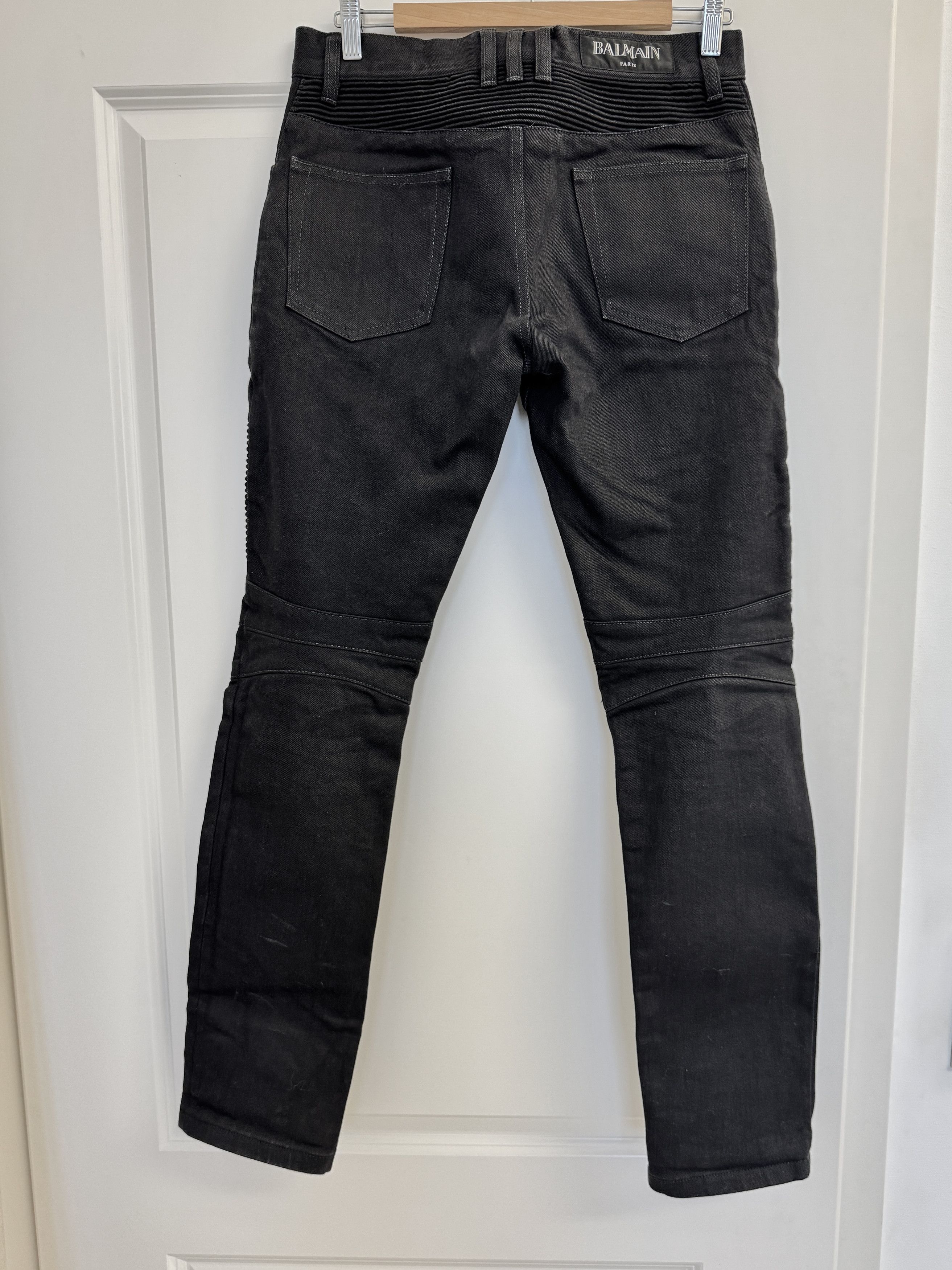 Balmain 2011 Christophe Decarnin denim biker Size US 31 - 2 Thumbnail