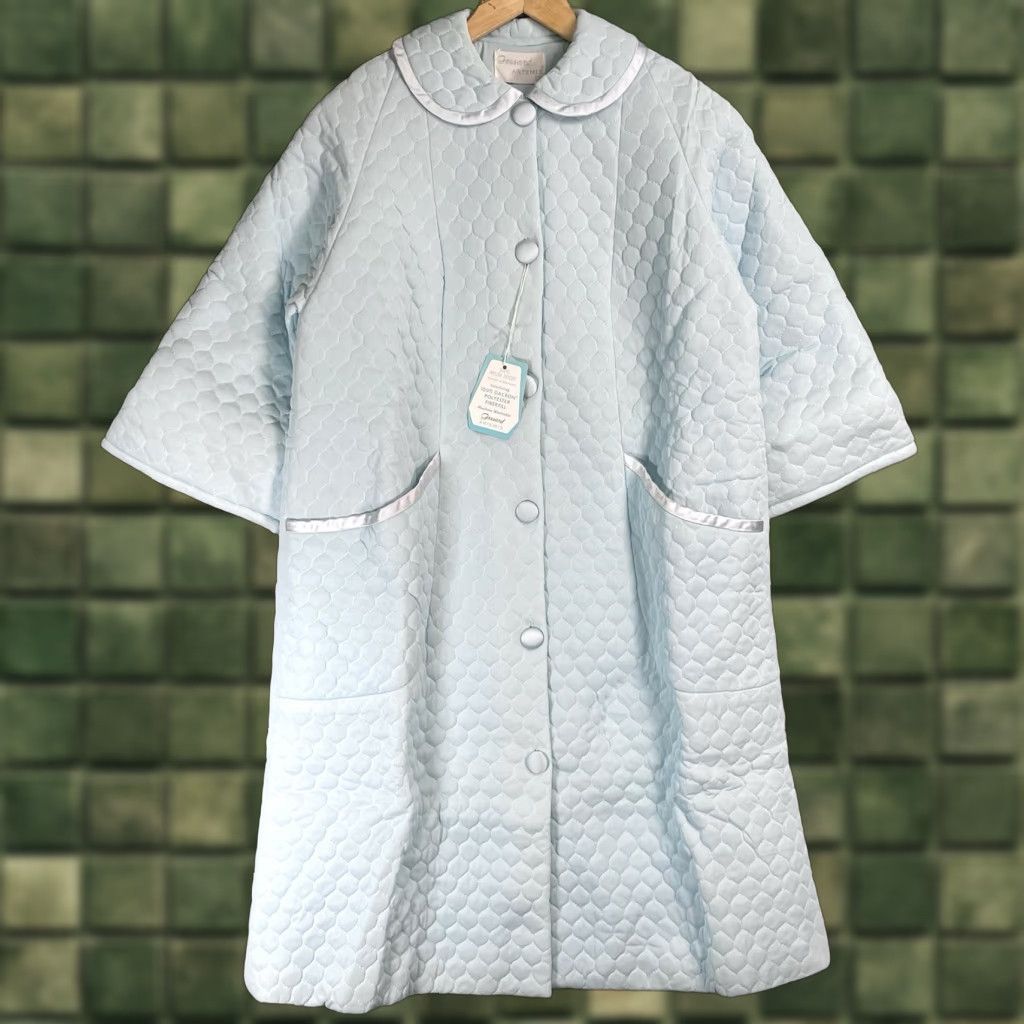 Vintage VINTAGE Gossard ARTEMIS BLUE House Coat Robe Quilted NWT SIZE 10 Size ONE SIZE - 1 Thumbnail