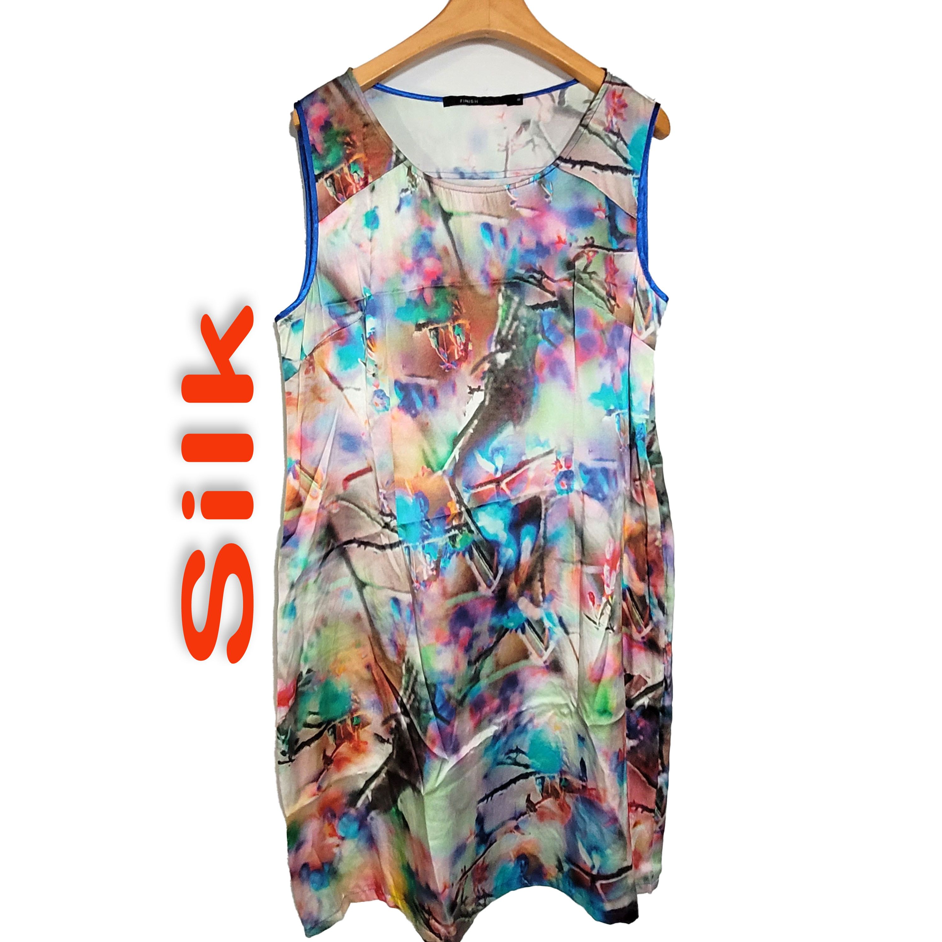 Other Women's 100% Silk Sleeveless Strap Slip Tank Dress SDK357 Size M / US 6-8 / IT 42-44 - 1 Thumbnail