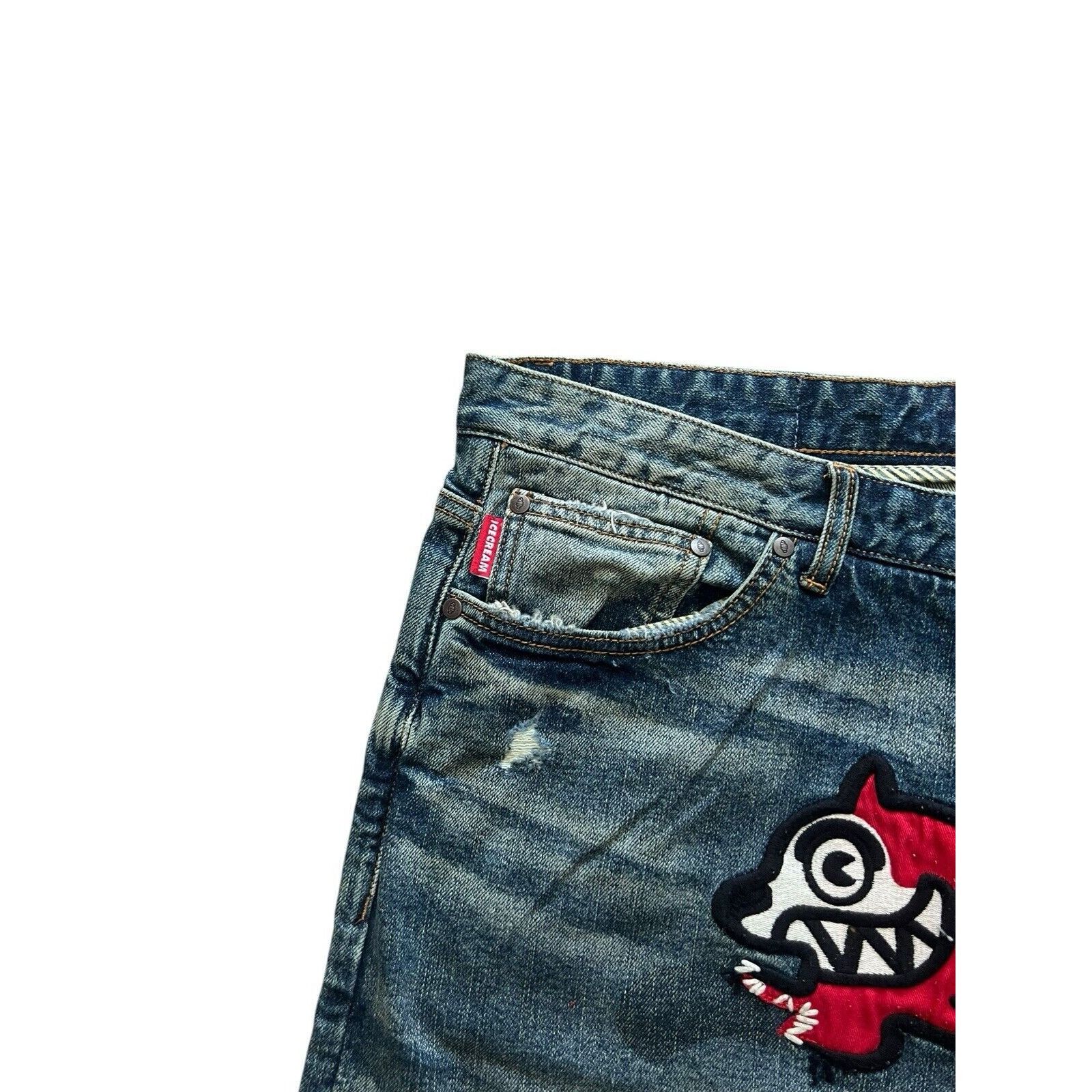 Billionaire Boys Club × Icecream ICECREAM Billionaire Boys Club Mens Jeans Blue Size 40/32 Size US 40 / EU 56 - 4 Thumbnail