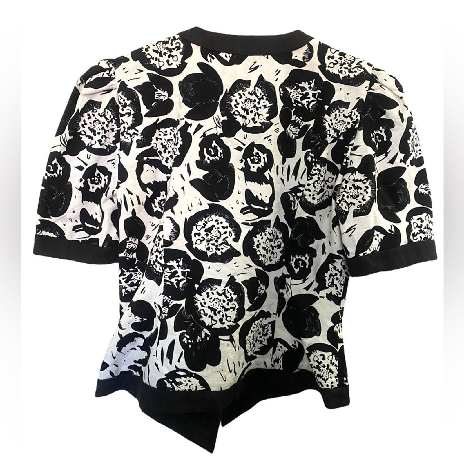 Other Rimini Vintage Floral Button Down Short Sleeve Blazer 10 Size L / US 10 / IT 46 - 2 Thumbnail
