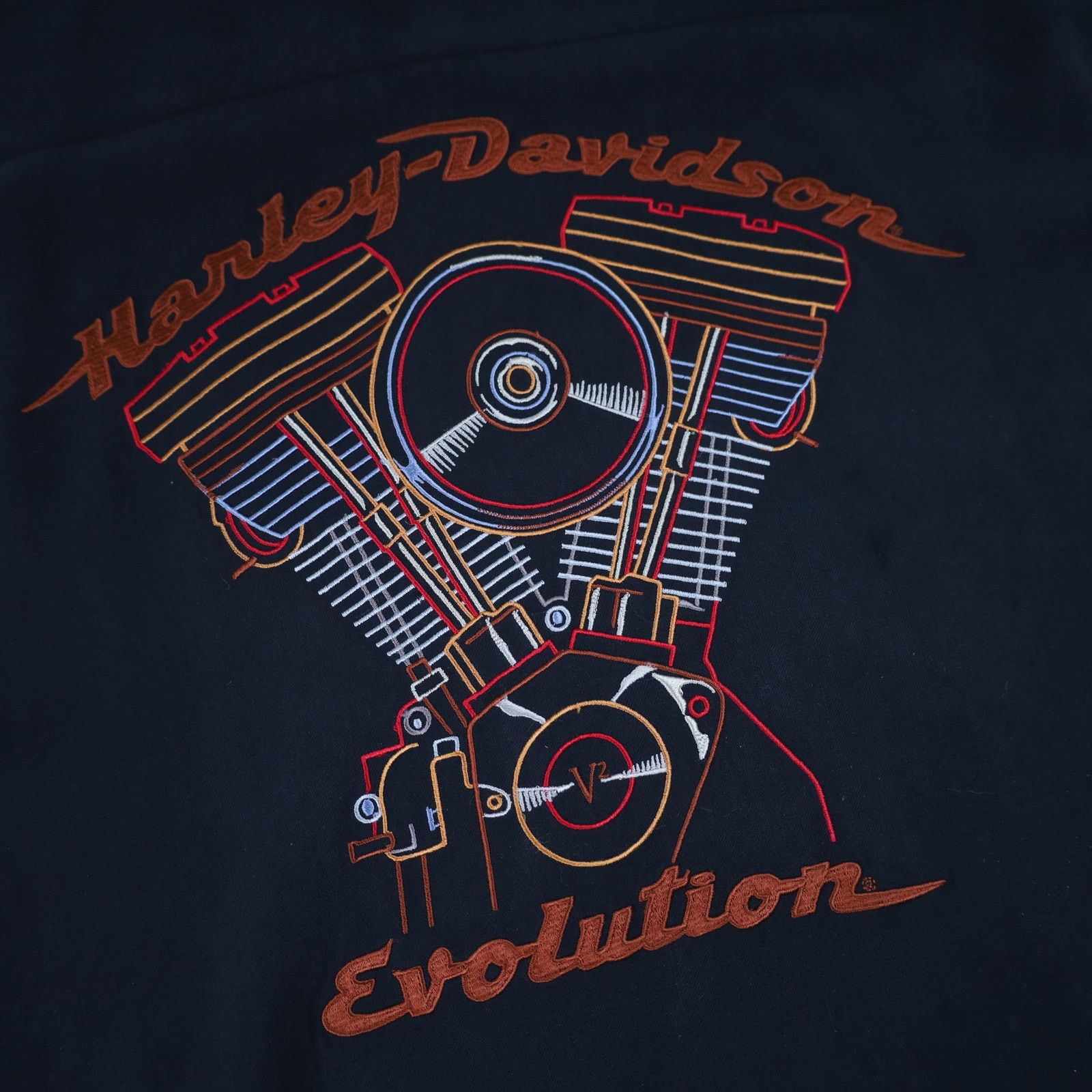 Harley Davidson × Tori Richard × Vintage VTG Harley Davidson x Tori Richards Embroidered Silk Shirt Size US XL / EU 56 / 4 - 12 Thumbnail