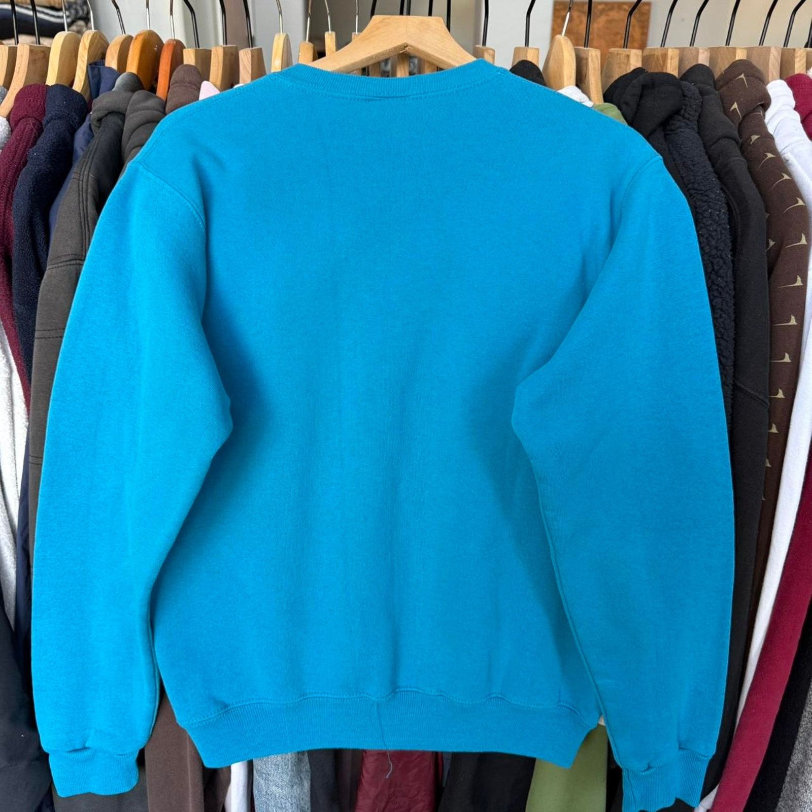 Other Vintage 90s Cheetah Blue Blank Sweatshirt Size US M / EU 48-50 / 2 - 6 Thumbnail