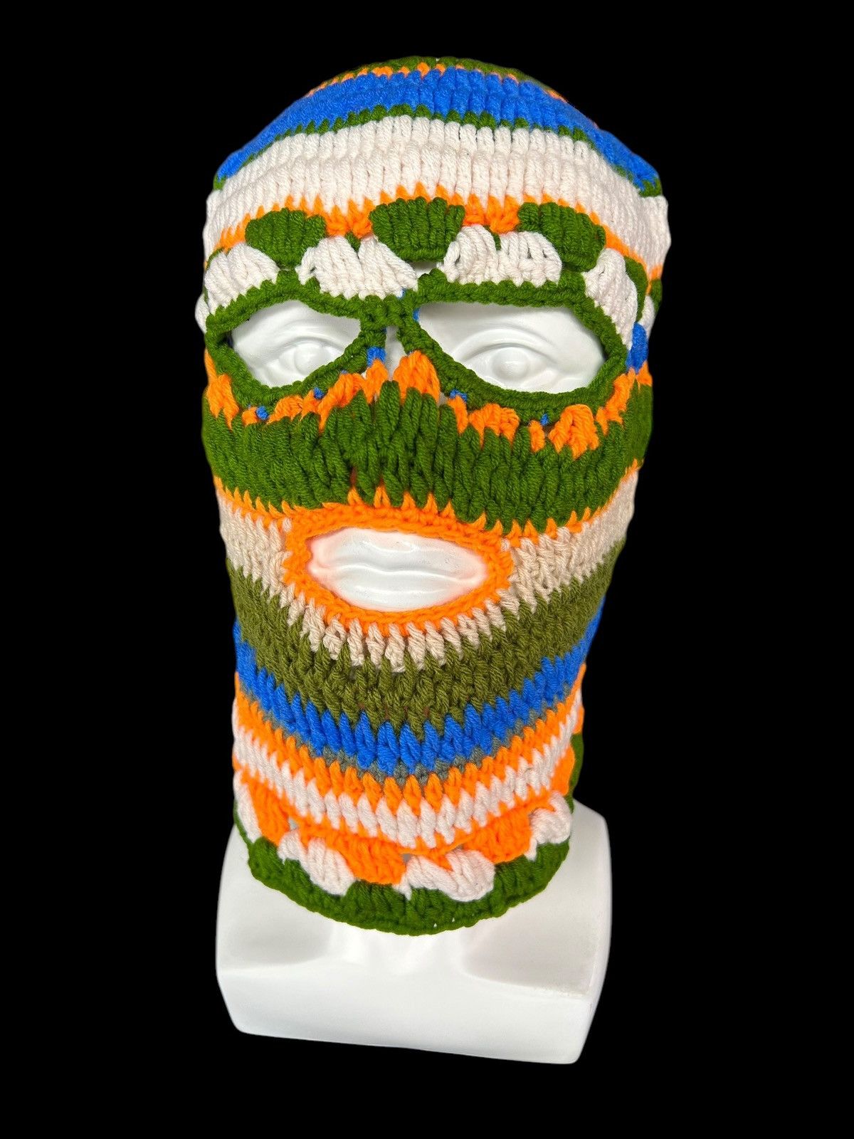 Japanese Brand × Kapital × Vintage Very Rare Crochet Knitted Handmade Balaclava Masked ☠️☠️ Size ONE SIZE - 2 Thumbnail