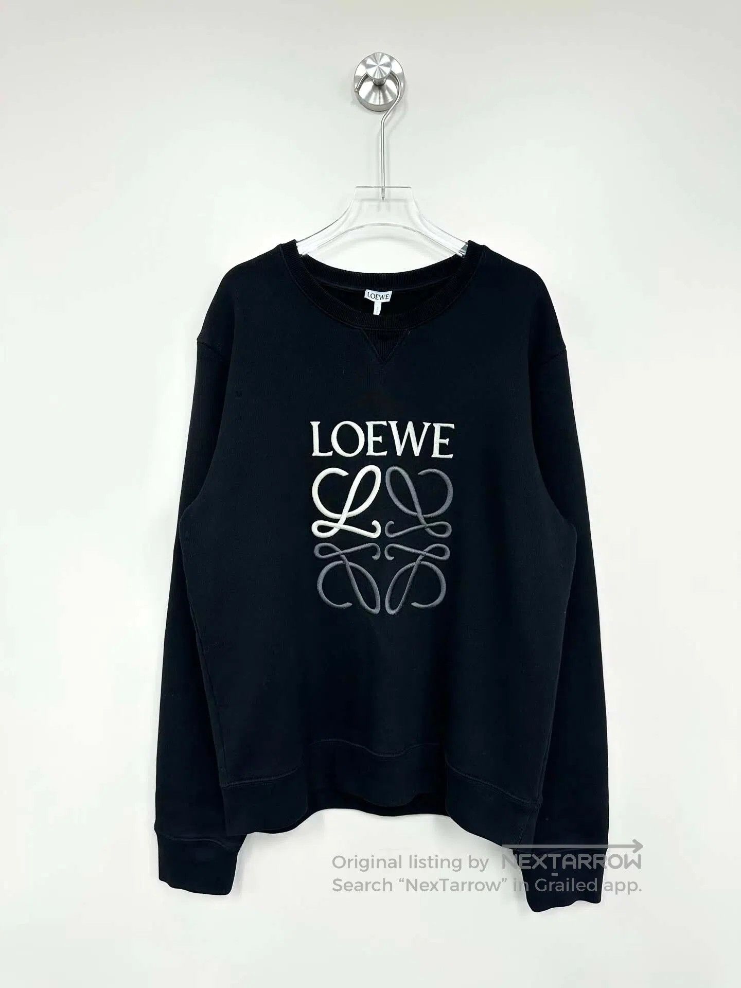 Loewe Loewe Black Embroidered Letter Logo Hoodie| Size US L / EU 52-54 / 3 - 1 Thumbnail