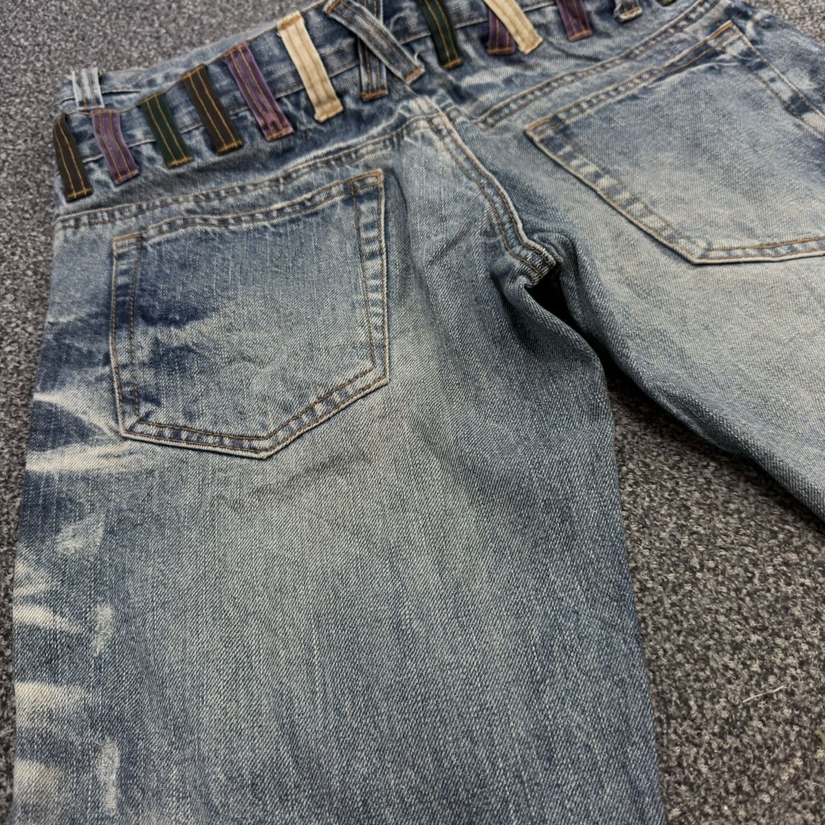 Le Grande Bleu (L.G.B.) Archives ‼️ Japanese Double Waist Nylaus Python Whisker Denim Size US 31 - 9 Thumbnail