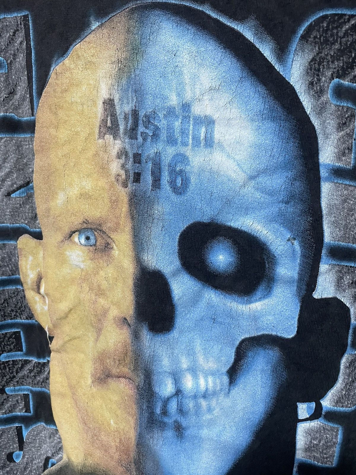 Vintage Vintage 1997 Stone Cold Steve Austin Other Side Jackaas Tee Size US L / EU 52-54 / 3 - 14 Thumbnail