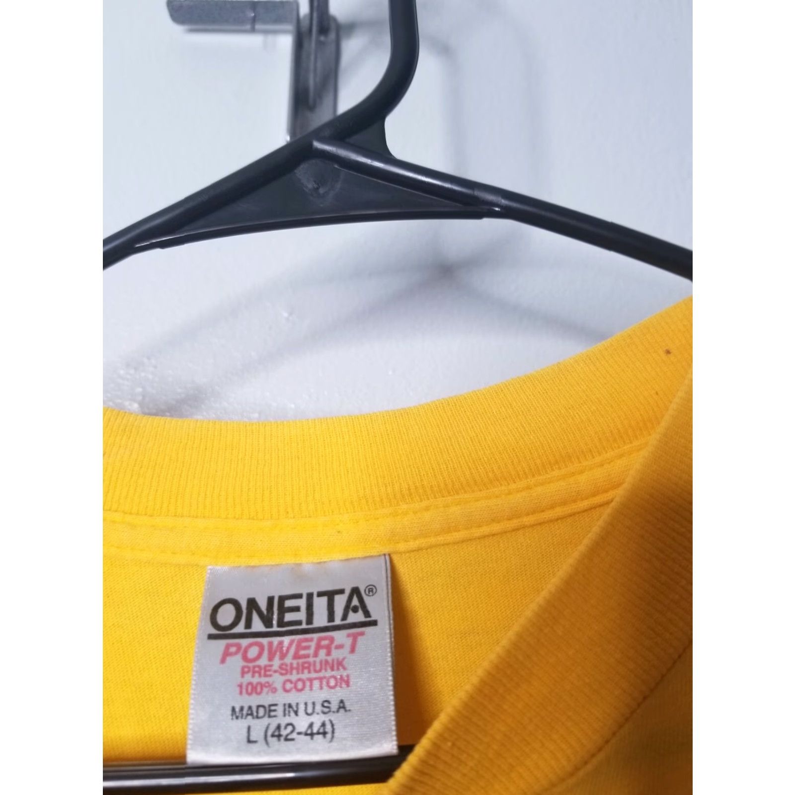 Vintage VINTAGE Oneita Rio Rita Casino Tee Mens L Short Sleeve 100% Cotton Yellow 1980s Las Vegas NM Sports Rockabilly Mens Size US L / EU 52-54 / 3 - 3 Thumbnail