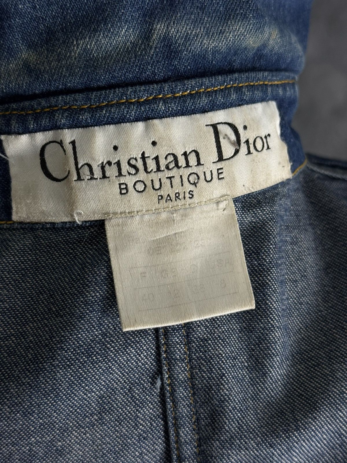 Dior Vintage CHRISTIAN DIOR BOUTIQUE Embroidered Denim Jacket Size M / US 6-8 / IT 42-44 - 13 Thumbnail