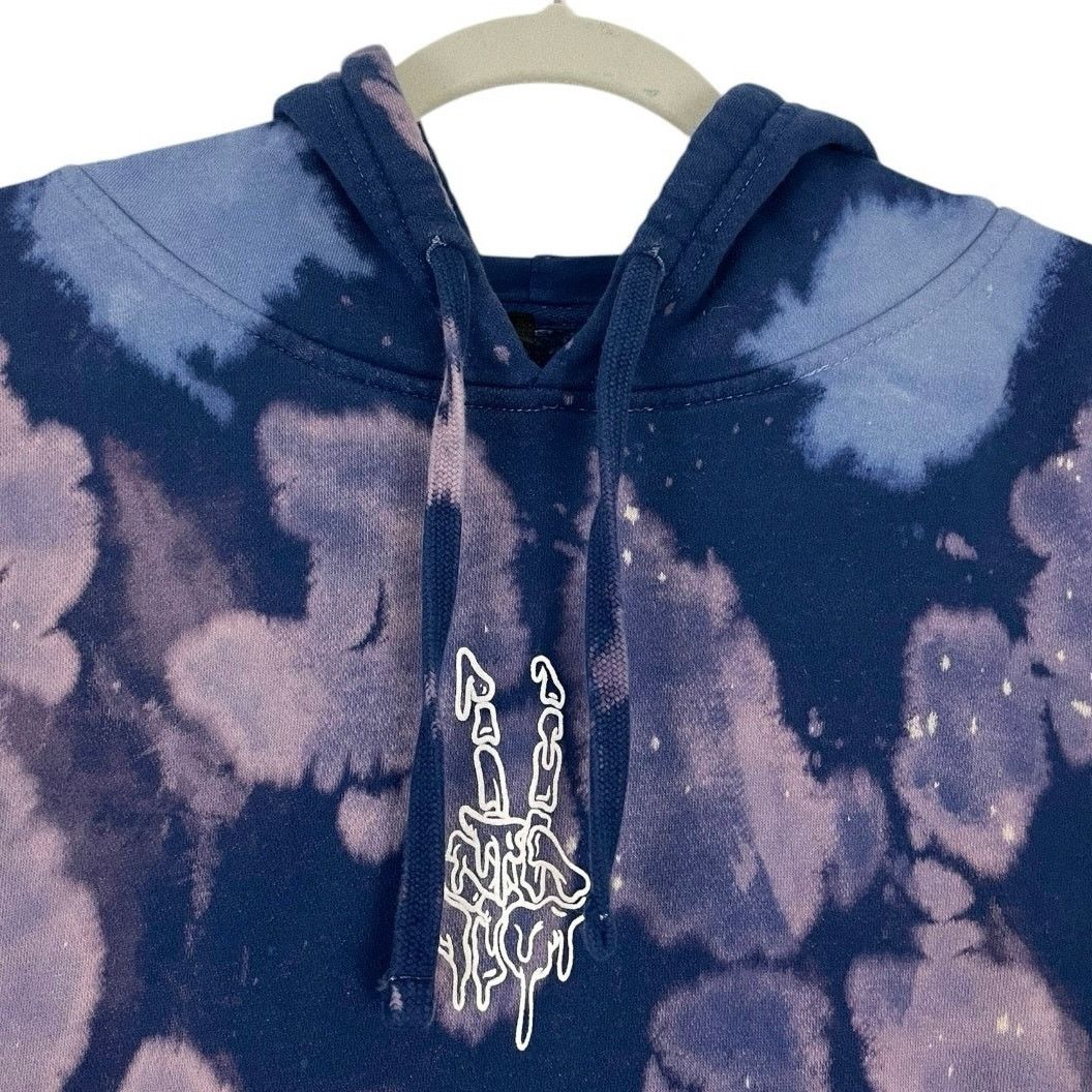 Other Purple Tie Dye Skeleton Hand Peace Sign Hoodie Sweatshirt Size M / US 6-8 / IT 42-44 - 2 Thumbnail
