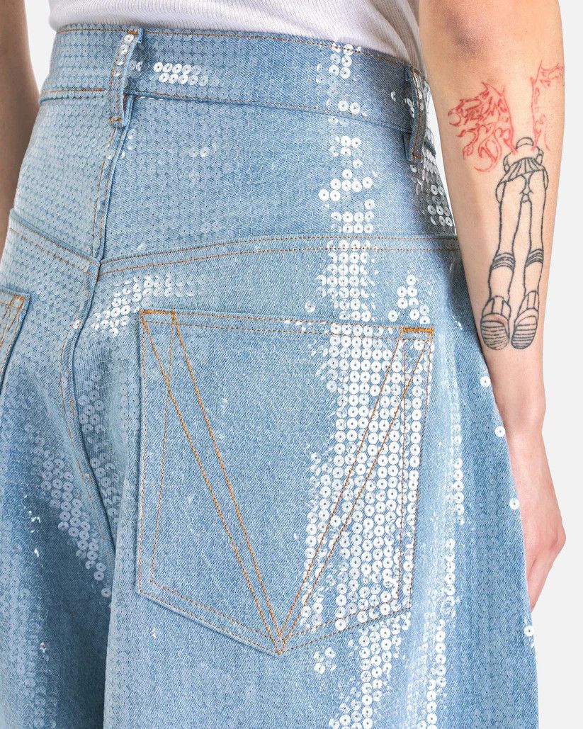 Vetements o1s1v1r1oon0925 Paillattes jeans in Blue Size US 29 - 5 Thumbnail