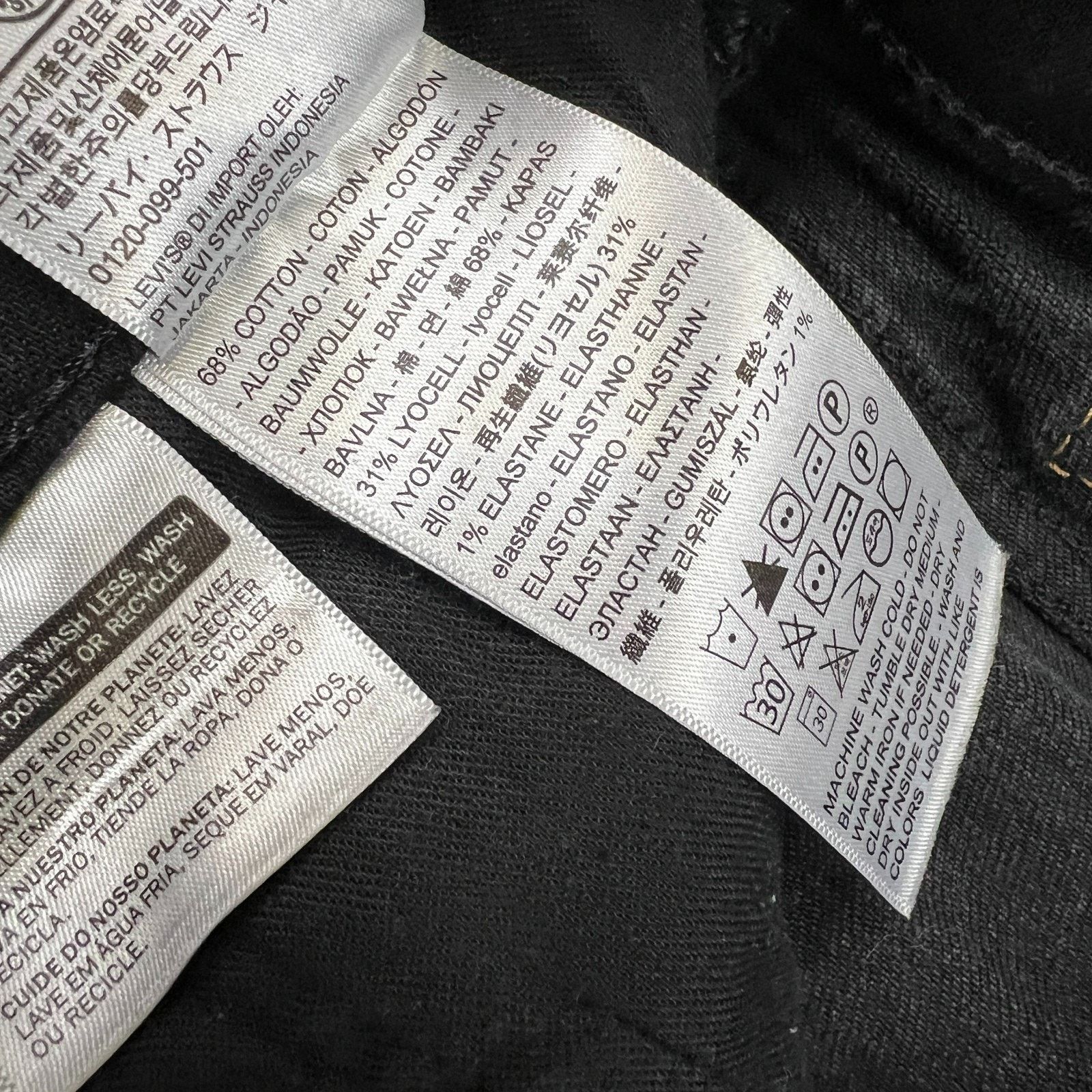 Levi's × Vintage Levi's 512 Jeans 34x30 Slim Taper Leg Mid Rise Stretch Denim Size US 34 / EU 50 - 10 Thumbnail