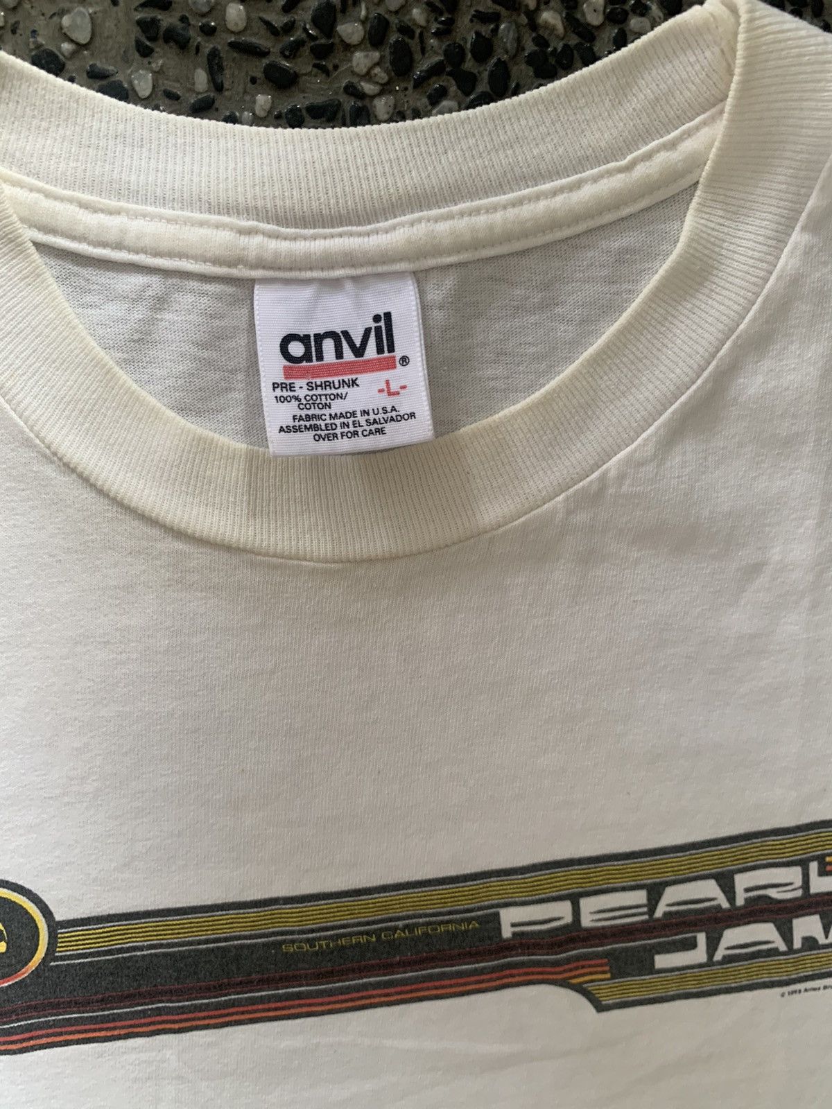 Band Tees × Vintage Vintage 90s Pearl Jam Los Angeles Tour Rock Band T shirt Size US L / EU 52-54 / 3 - 8 Thumbnail