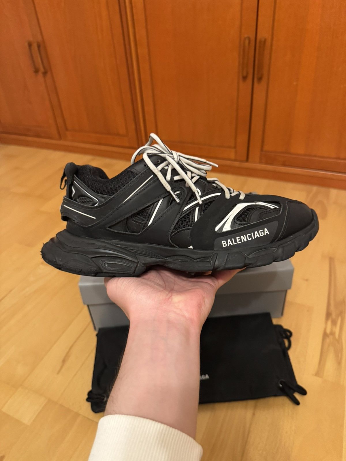 Balenciaga Balenciaga Track Black White Size US 8 / EU 41 - 3 Thumbnail