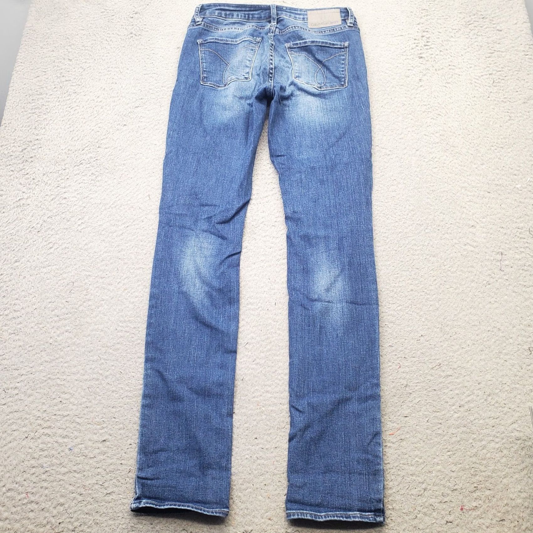 Calvin Klein Calvin Klein Jeans Womens 26x32 Blue Denim Faded Distressed Streetwear Jeans: Womens Size 26 Size 26" / US 2 / IT 38 - 2 Thumbnail