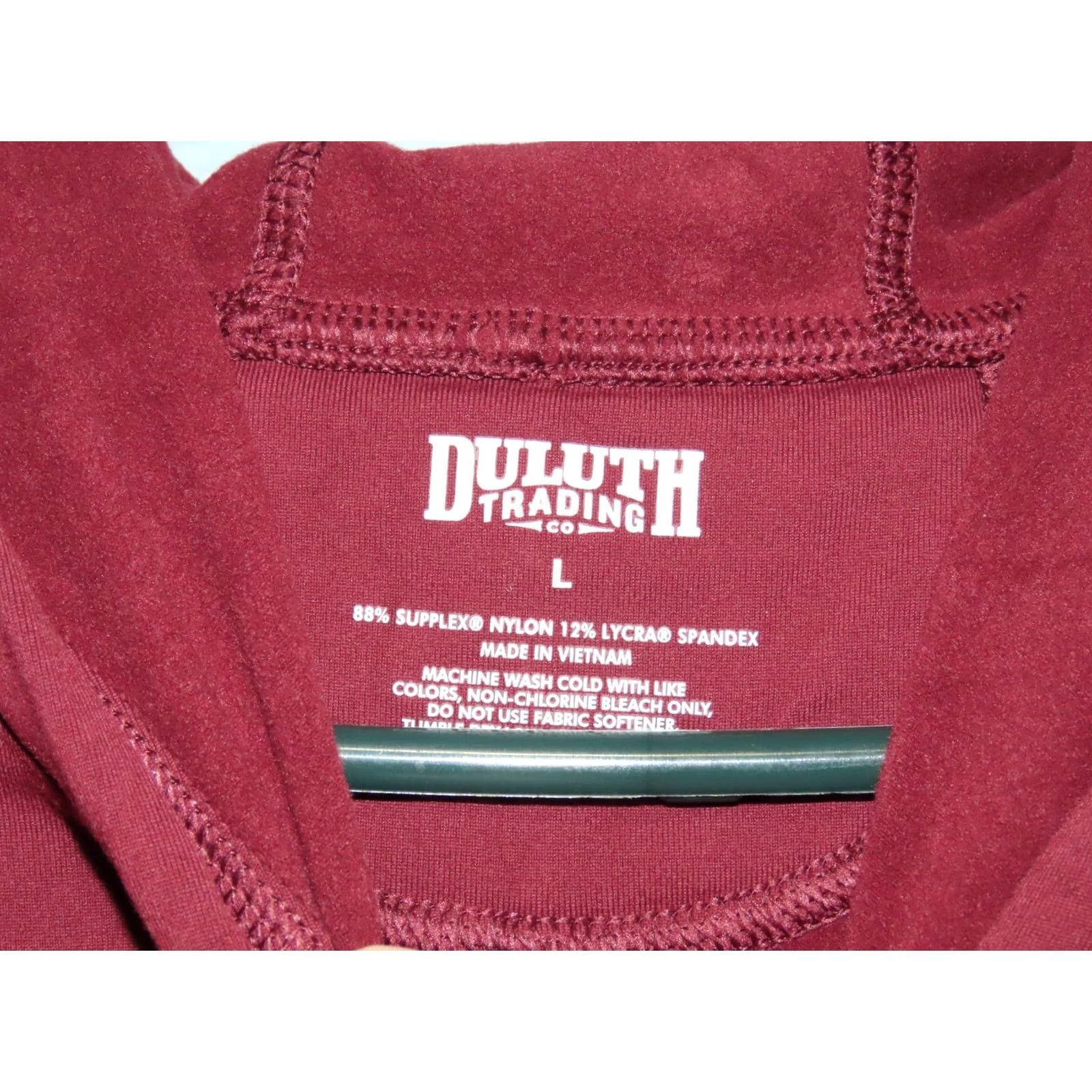 Duluth Trading Company Duluth Women's L Hot NoGA Pullover Hooded Vest Burgundy Fleece Jacket/Coat Vest Outdoor Hiking Active Casual Travel All Seasons Pockets Stretch Womens Size L / US 10 / IT 46 - 4 Thumbnail