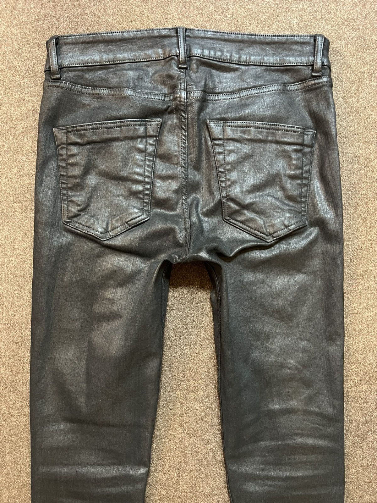 Rick Owens Rick Owens FW20 Tyrone Slit Cut Waxed Denim Size US 30 / EU 46 - 8 Thumbnail